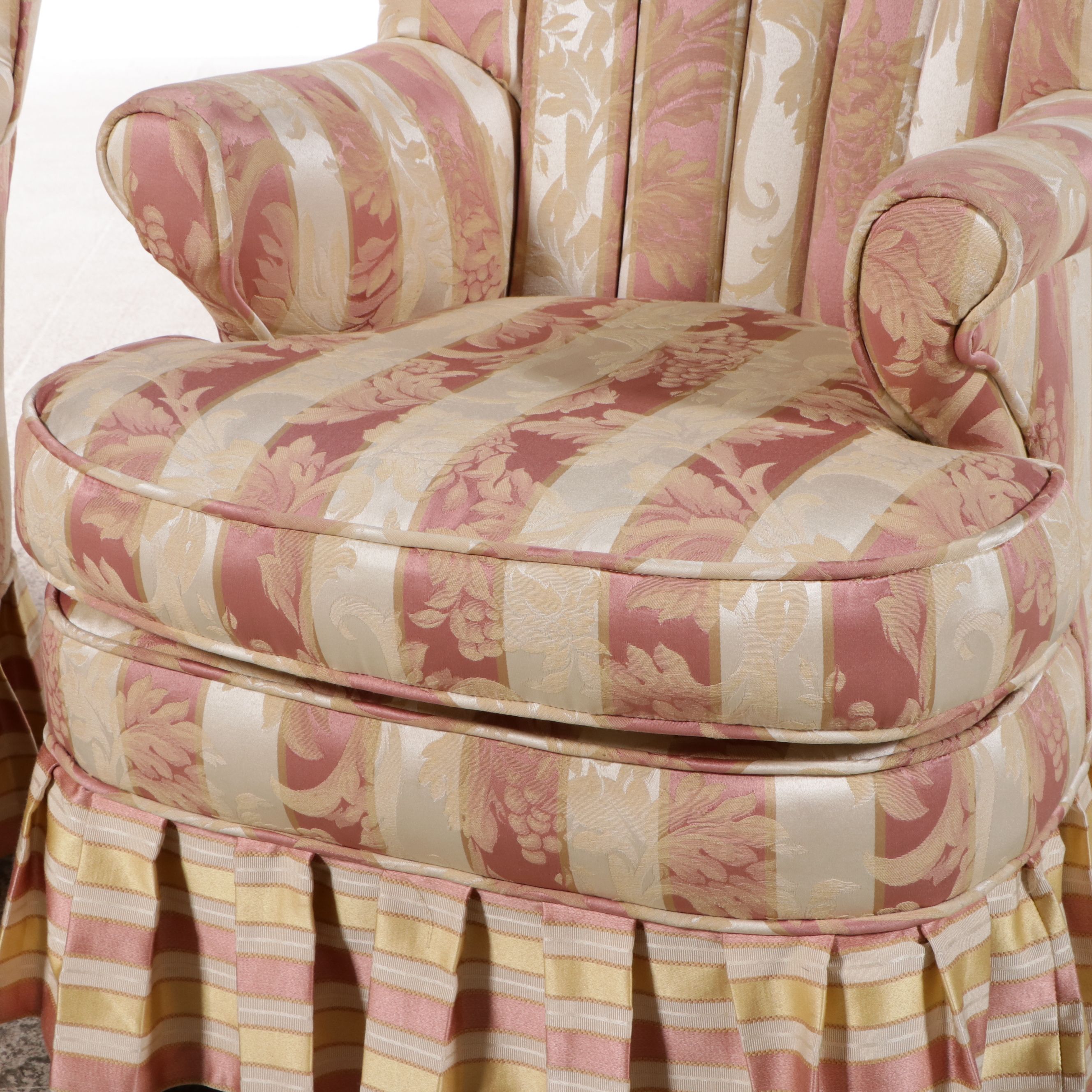 Pair of Custom Upholstered Armchairs, Late 20th Century