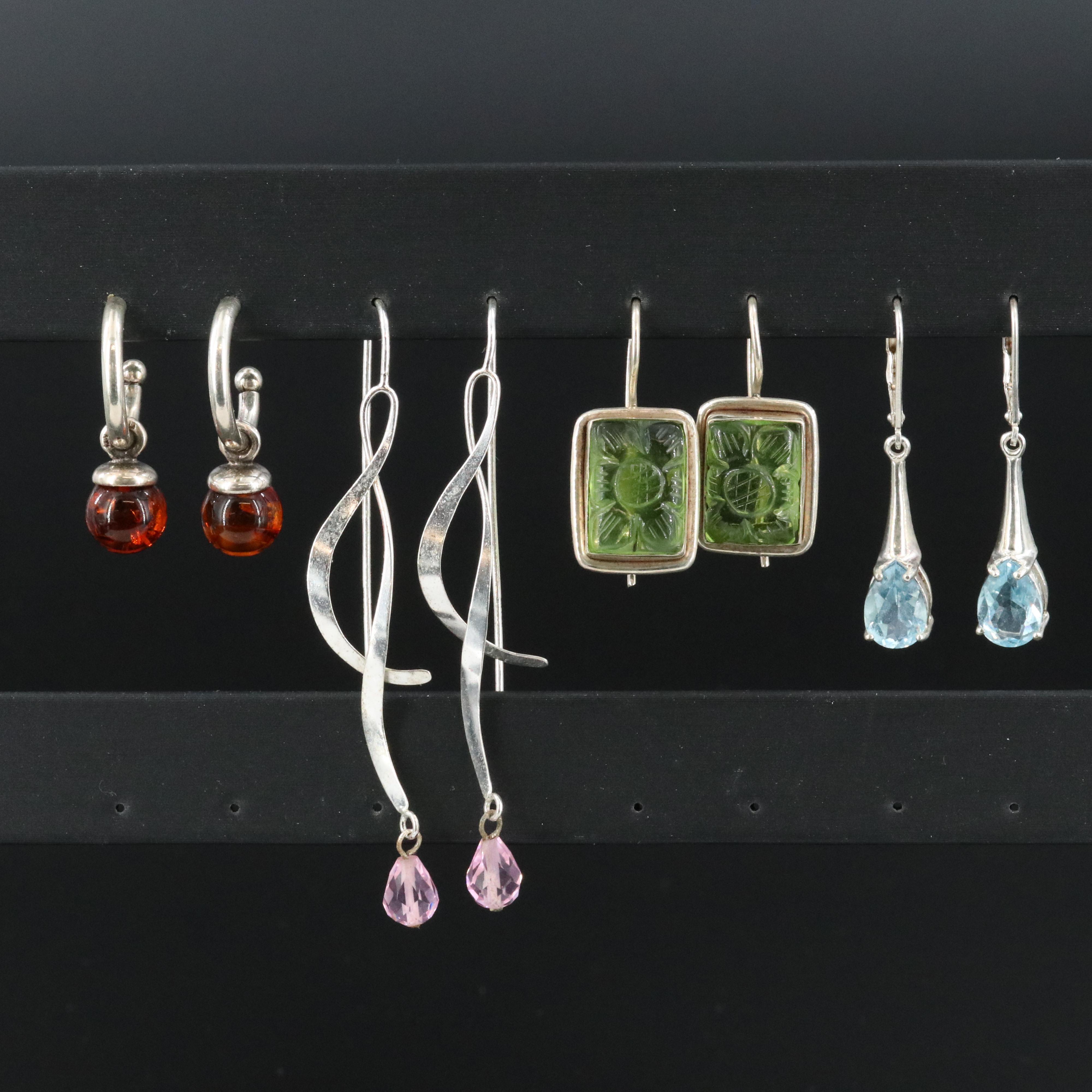 Sterling and Gemstones Featured in Earring Collection