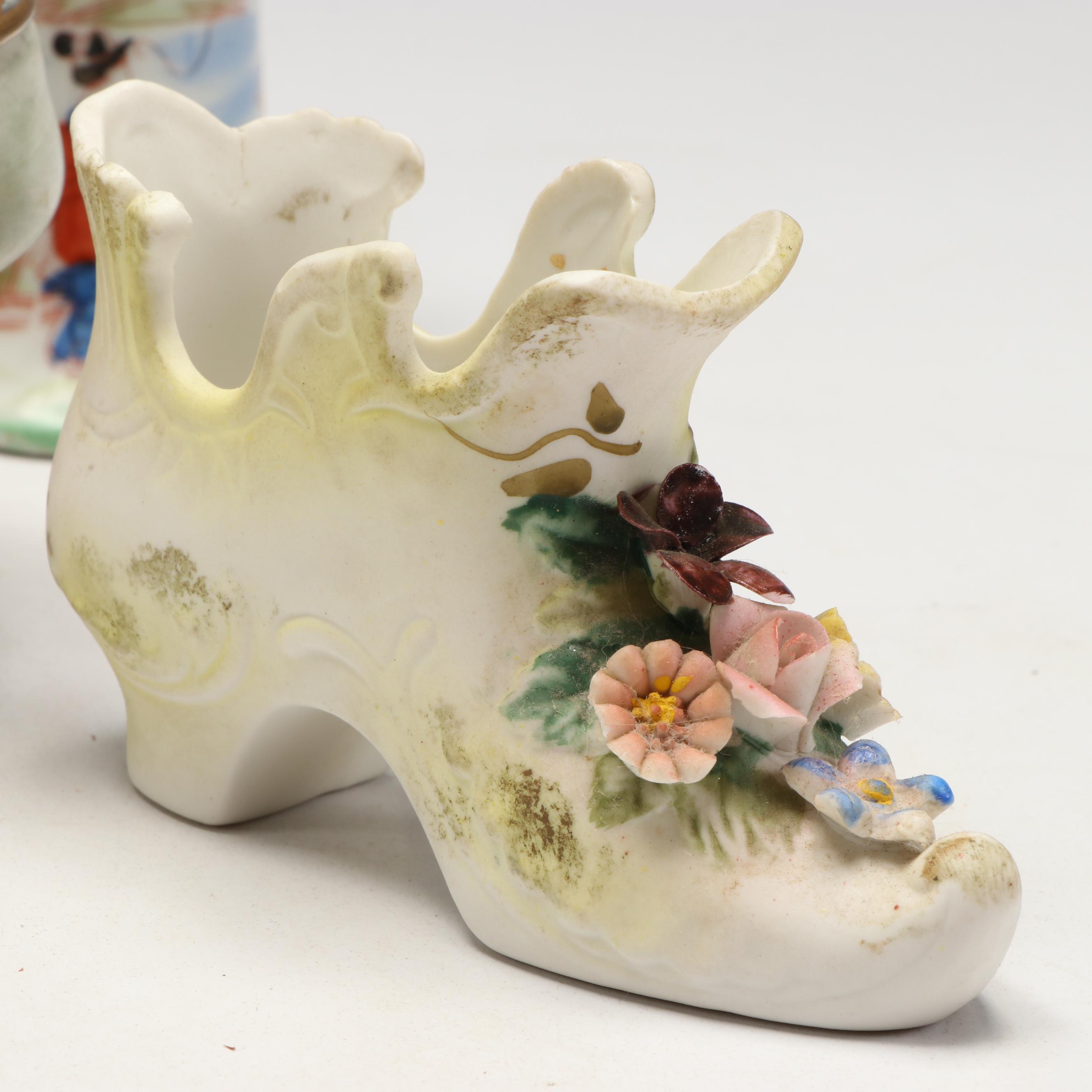 Balenciaga "Quadrille" Perfume Bottle, Copper Plate Baby Shoe, and More