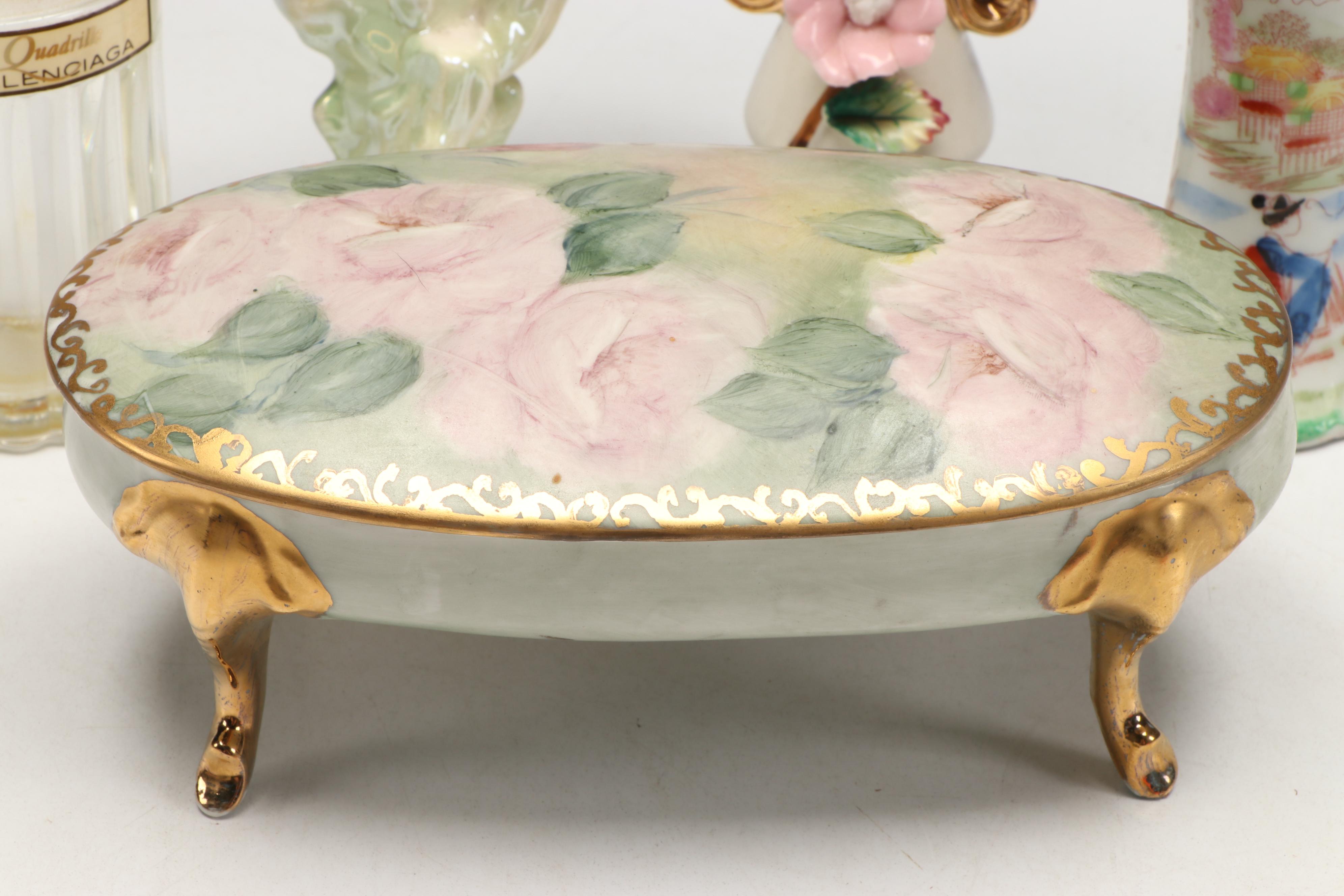 Balenciaga "Quadrille" Perfume Bottle, Copper Plate Baby Shoe, and More