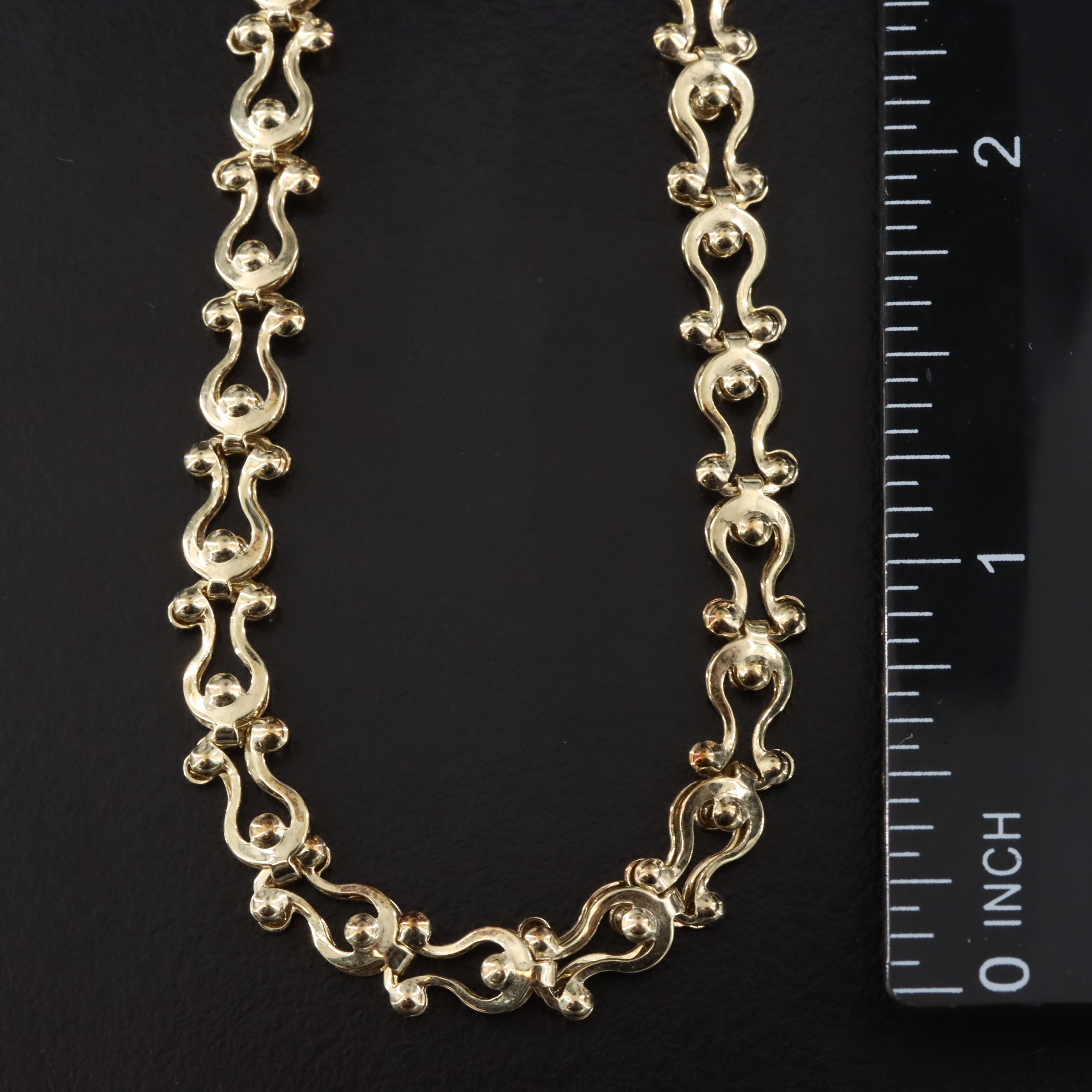 Gold-Filled Omega Fancy Link Necklace