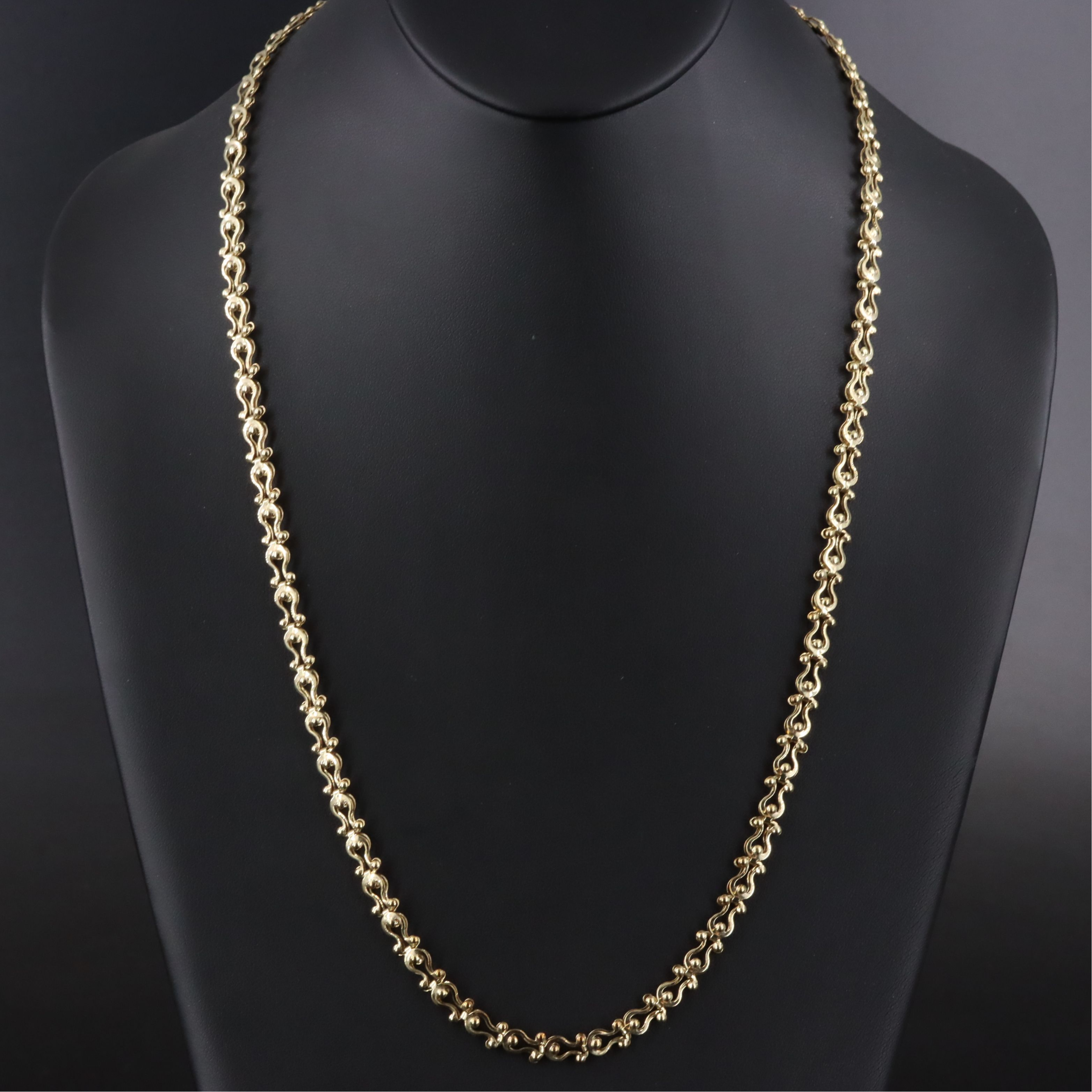 Gold-Filled Omega Fancy Link Necklace