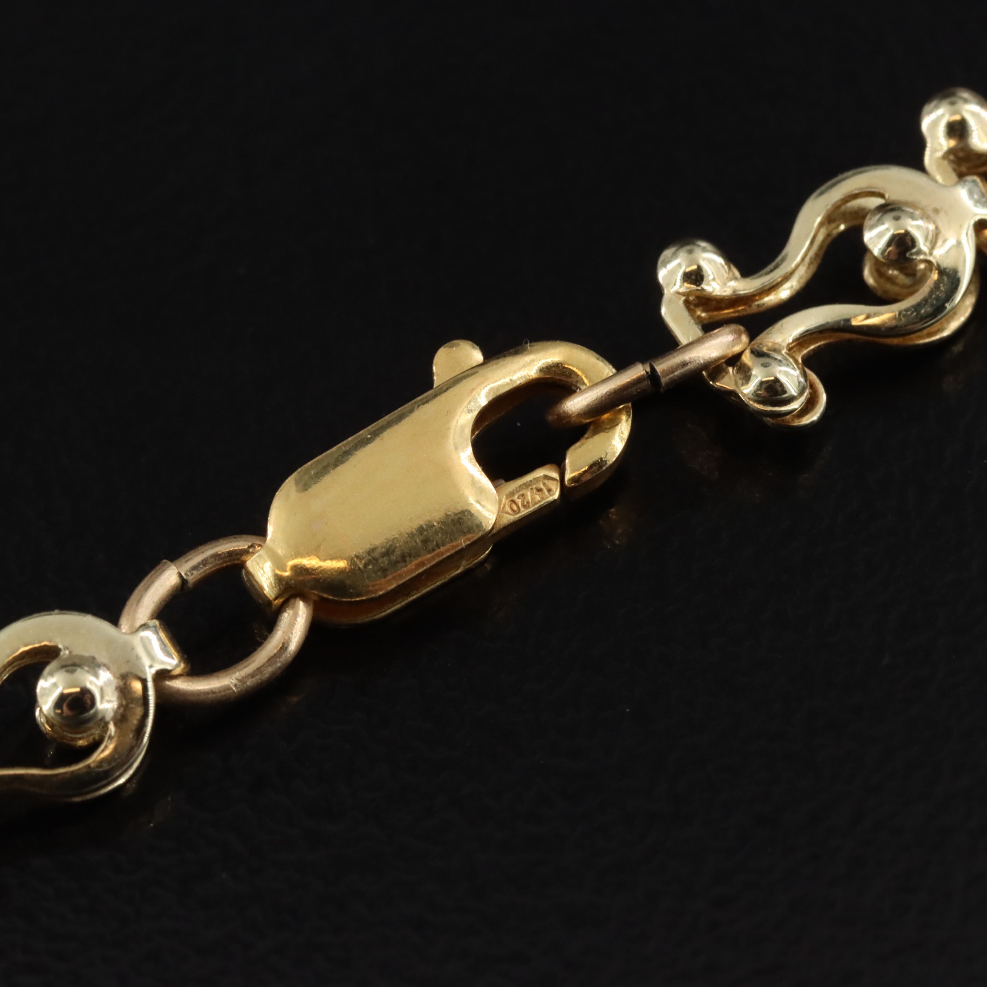 Gold-Filled Omega Fancy Link Necklace