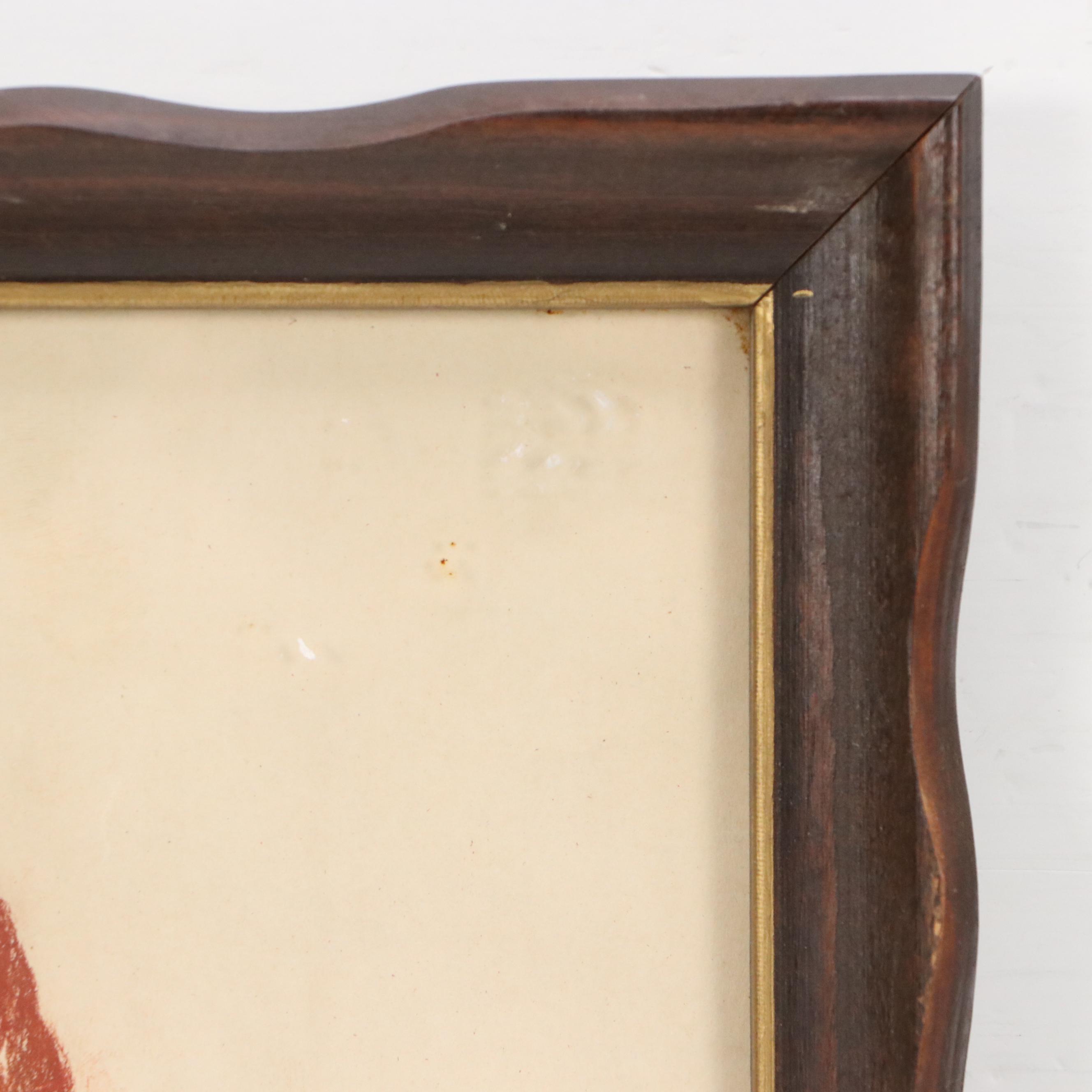 Pastel Drawing of Woman with Vintage Updo, 1945