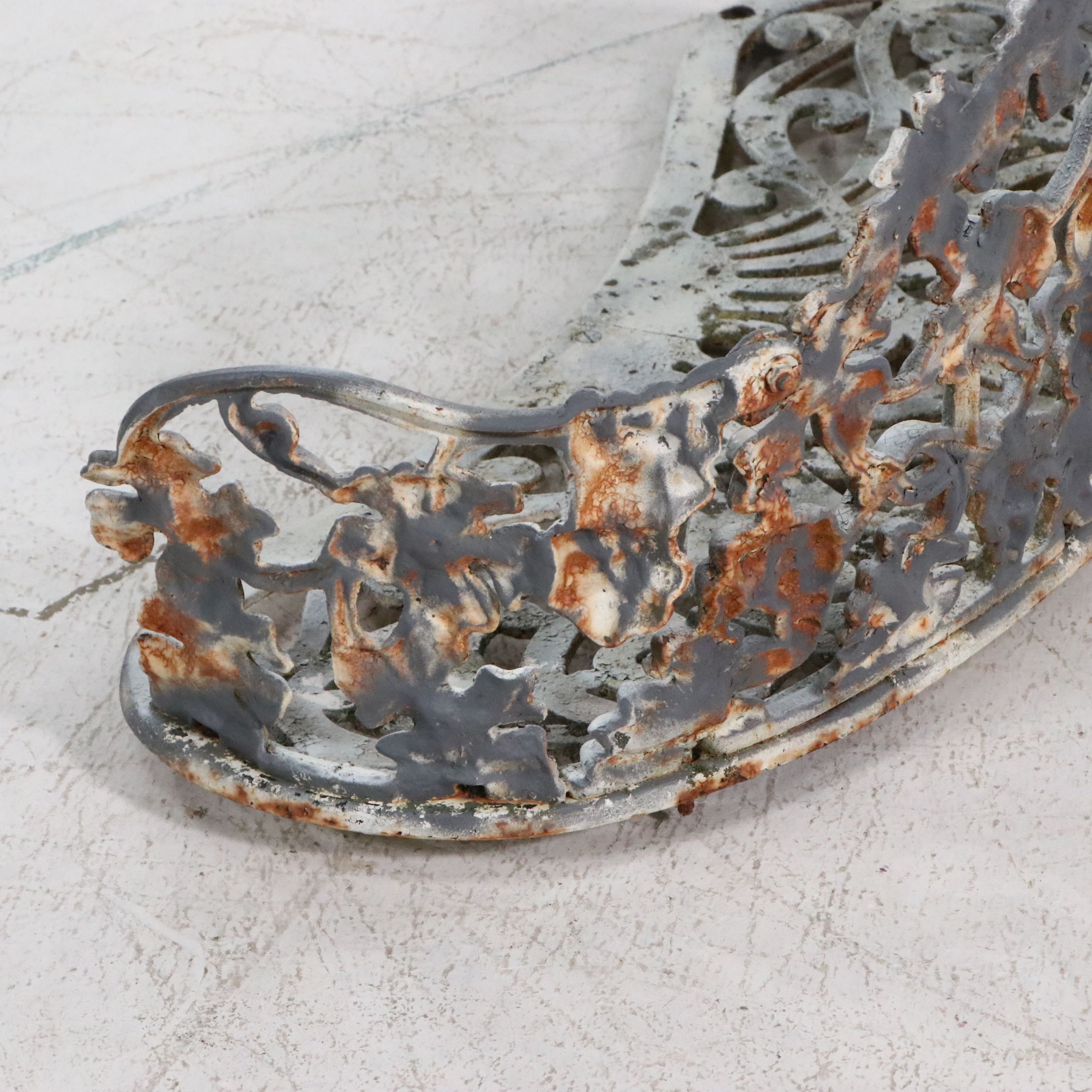 Antique Cast Iron Garden Bench Seat