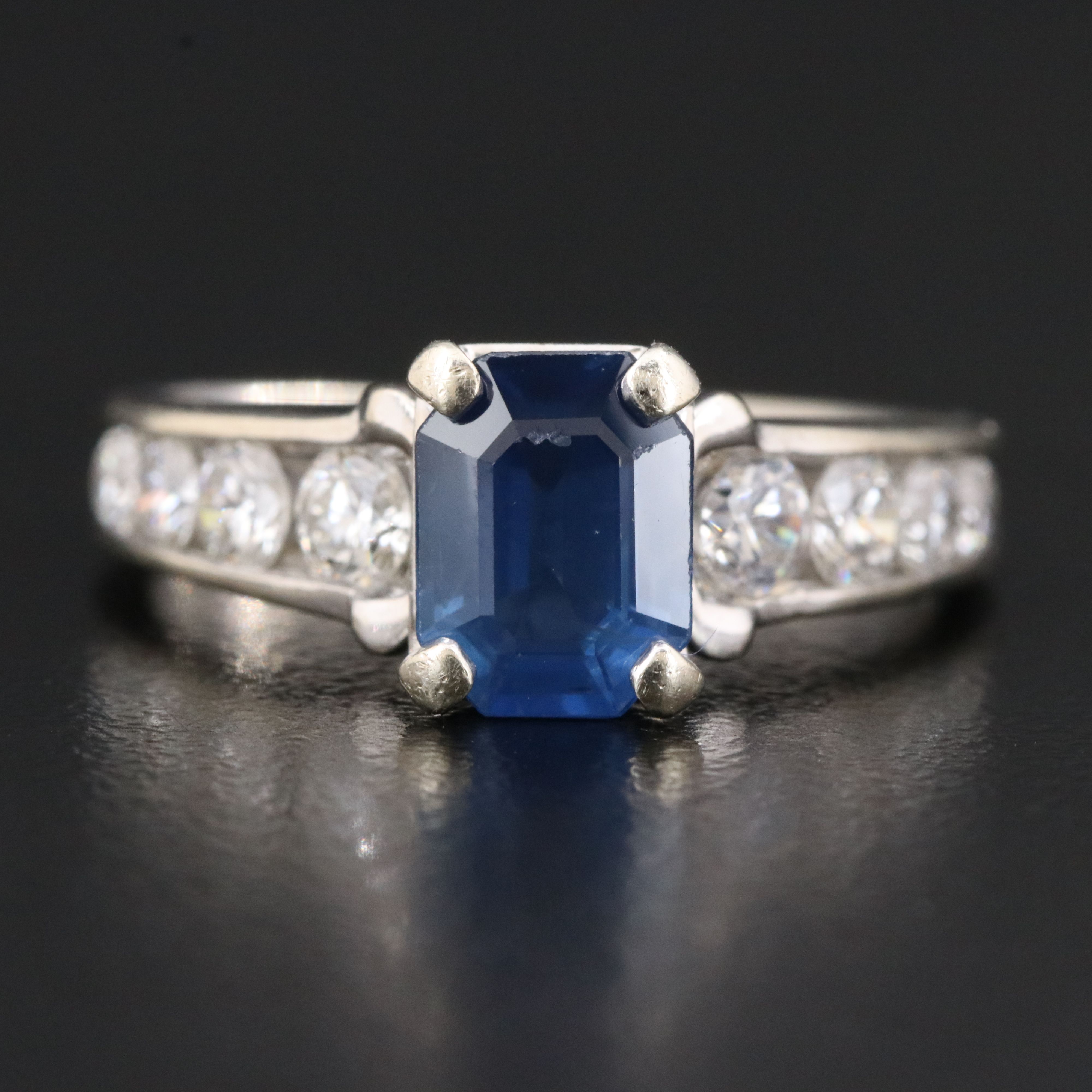 14K 2.23 CT Sapphire and Diamond Ring