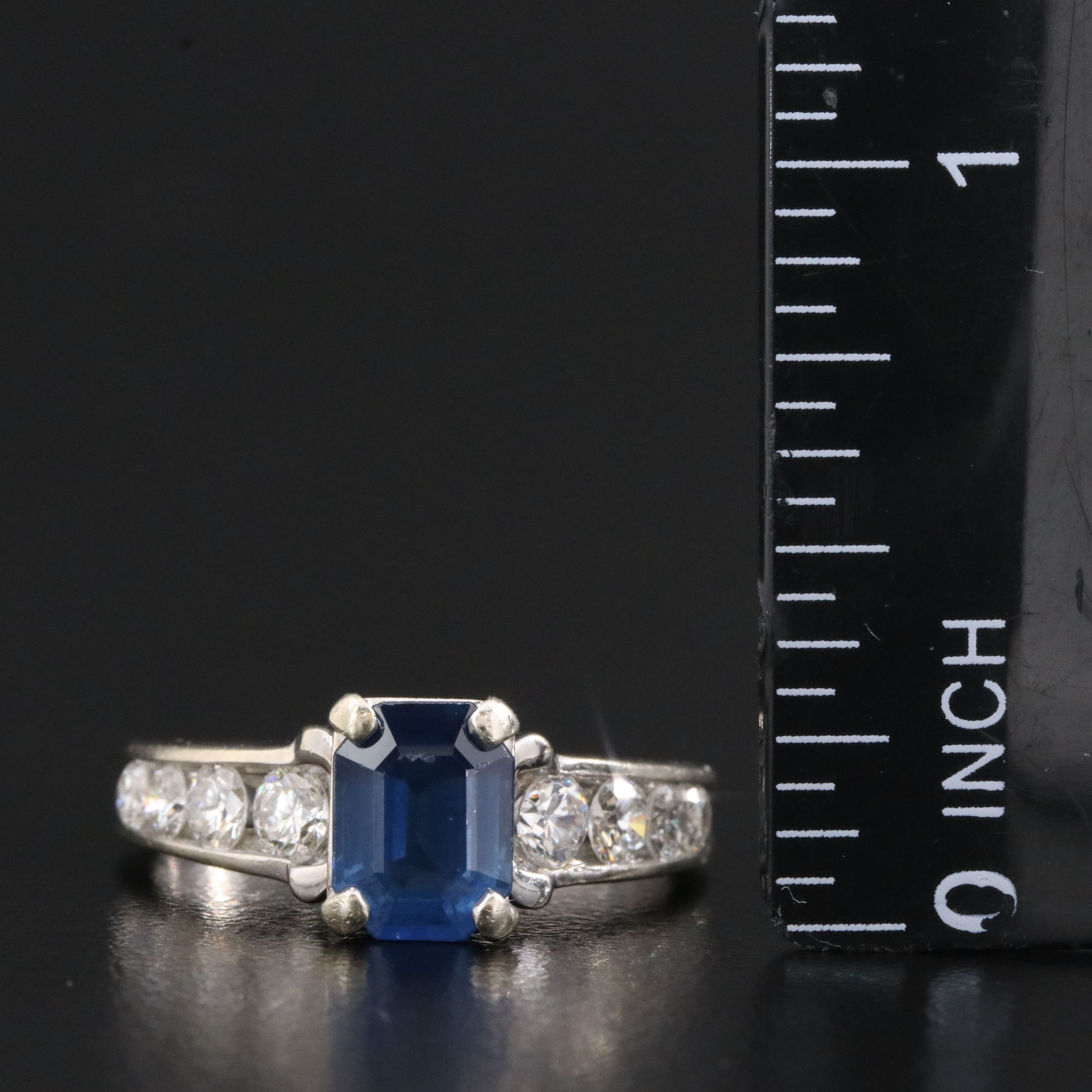14K 2.23 CT Sapphire and Diamond Ring
