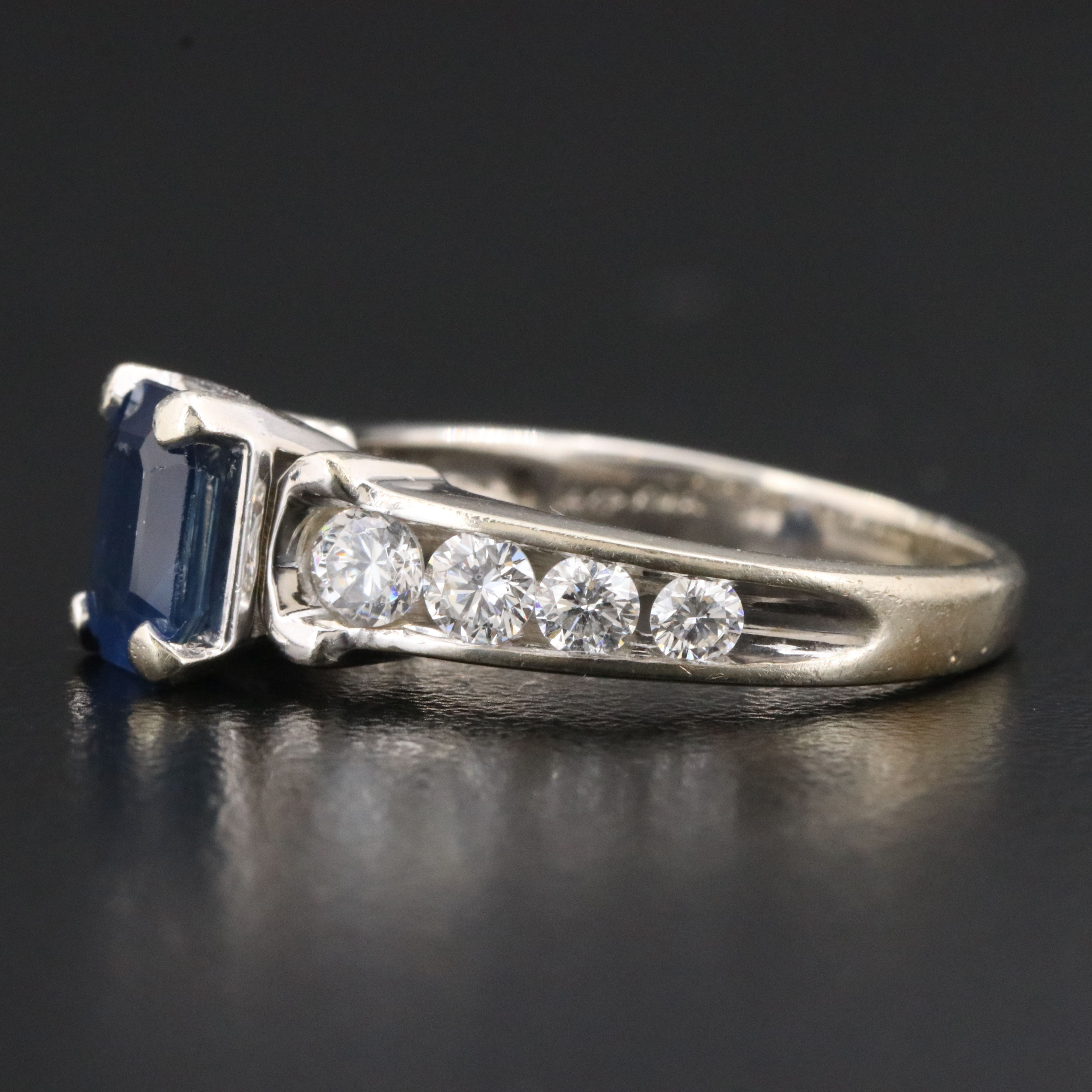 14K 2.23 CT Sapphire and Diamond Ring