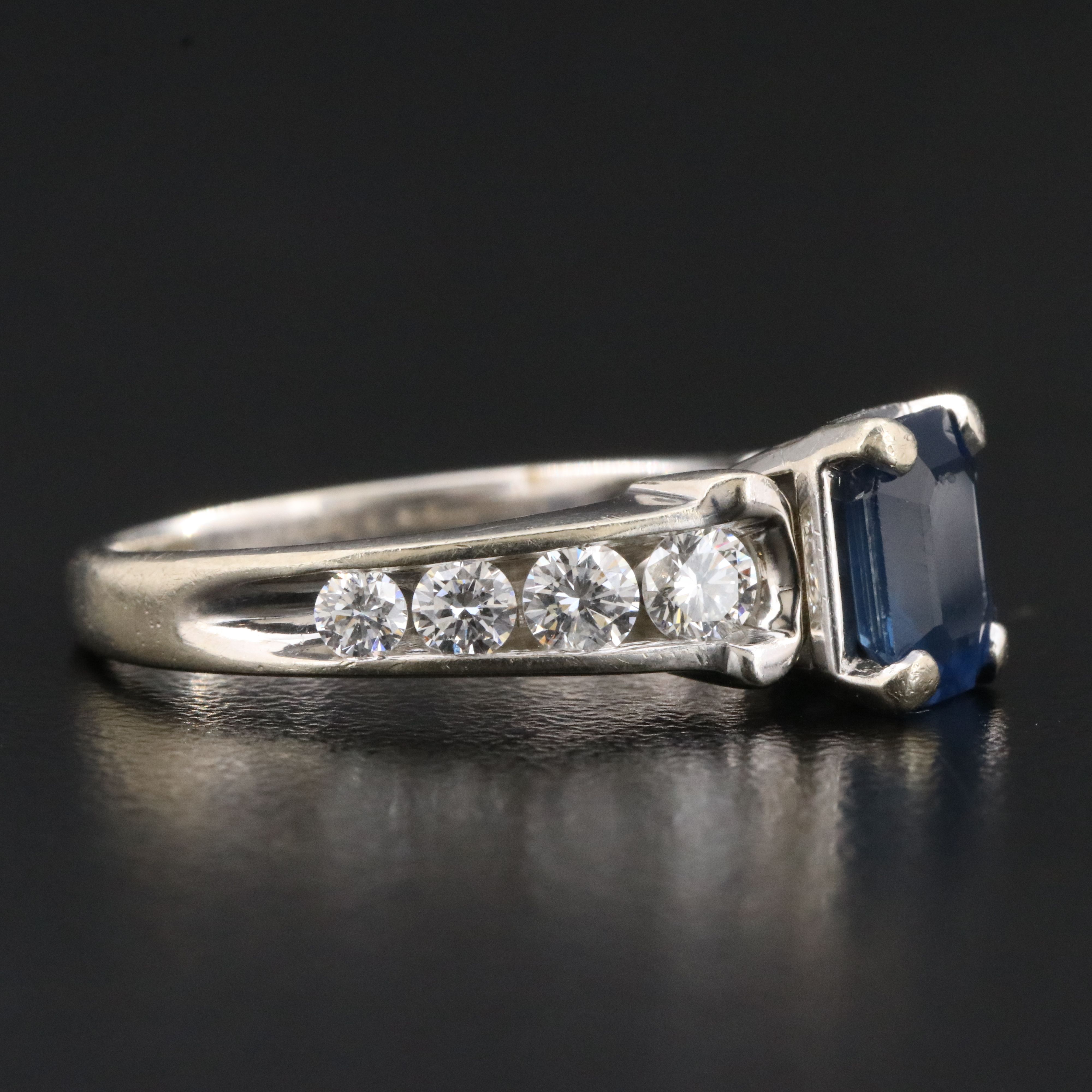 14K 2.23 CT Sapphire and Diamond Ring