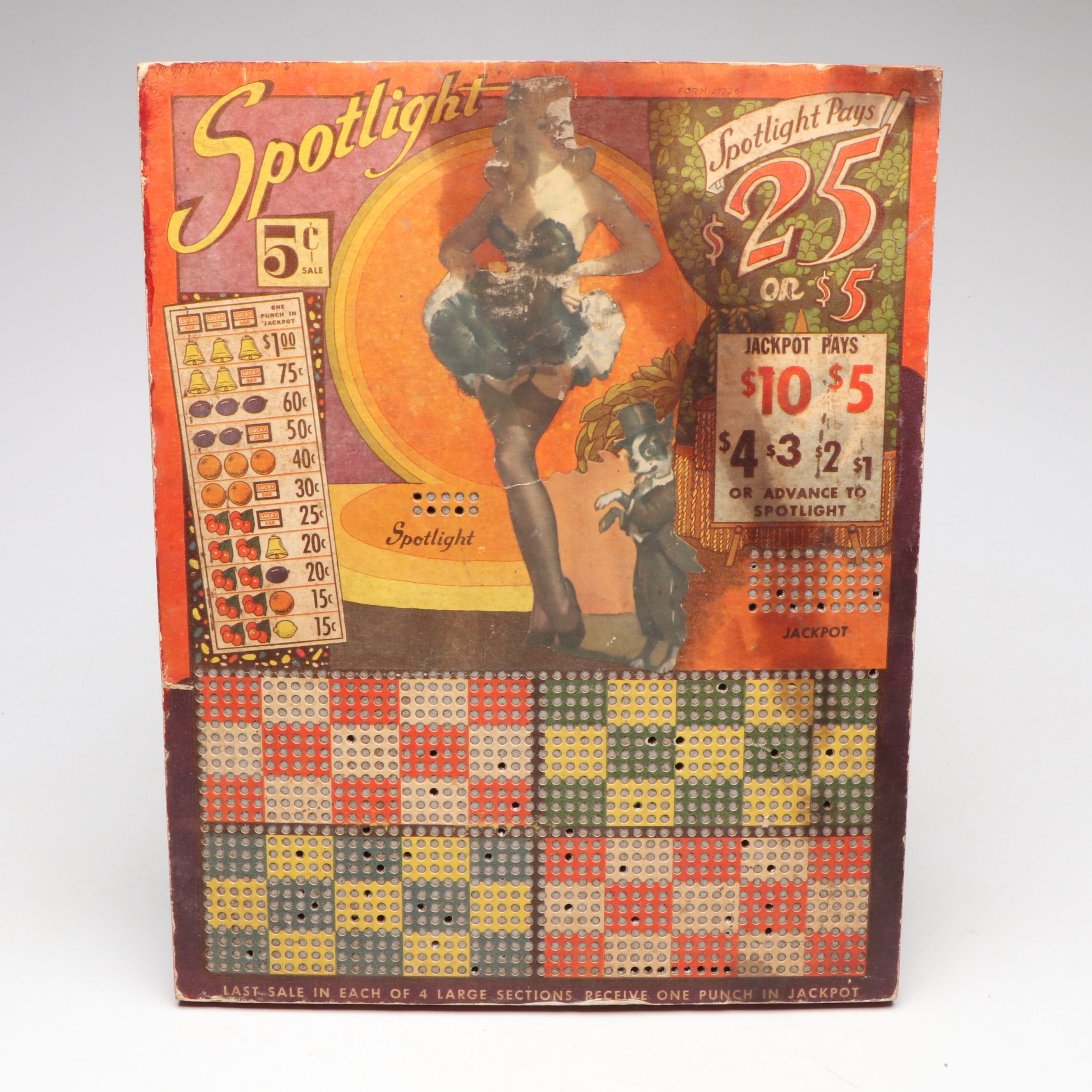 Big Bill's, Dime King and Spotlight Punchboards, Early to Mid-20th C.