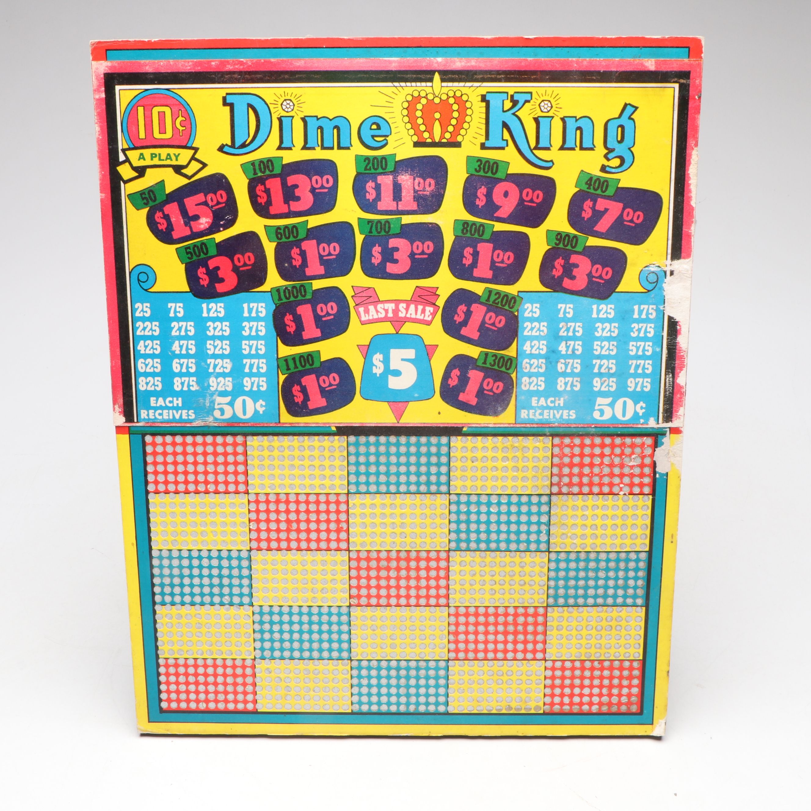 Big Bill's, Dime King and Spotlight Punchboards, Early to Mid-20th C.