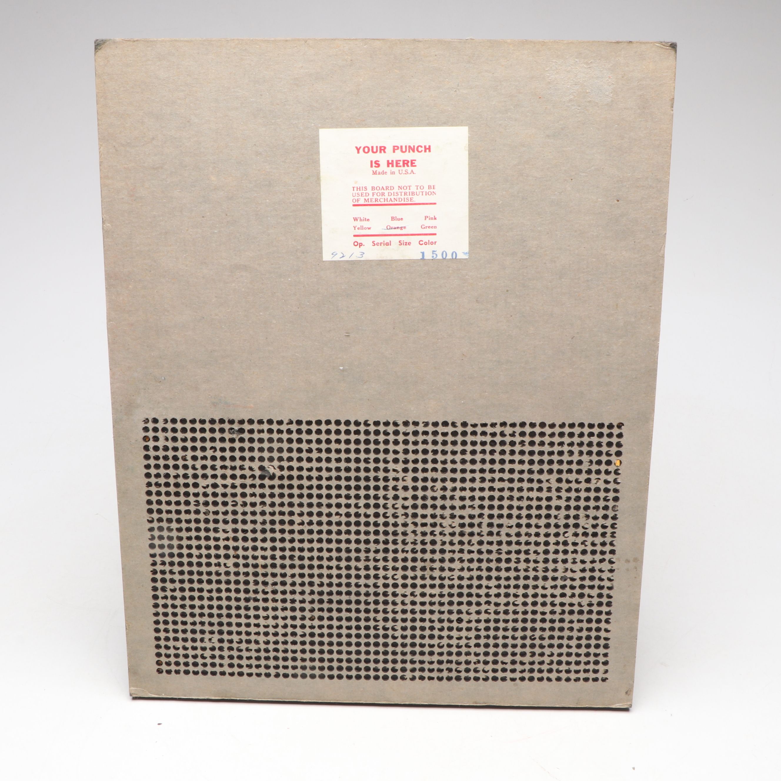 Big Bill's, Dime King and Spotlight Punchboards, Early to Mid-20th C.