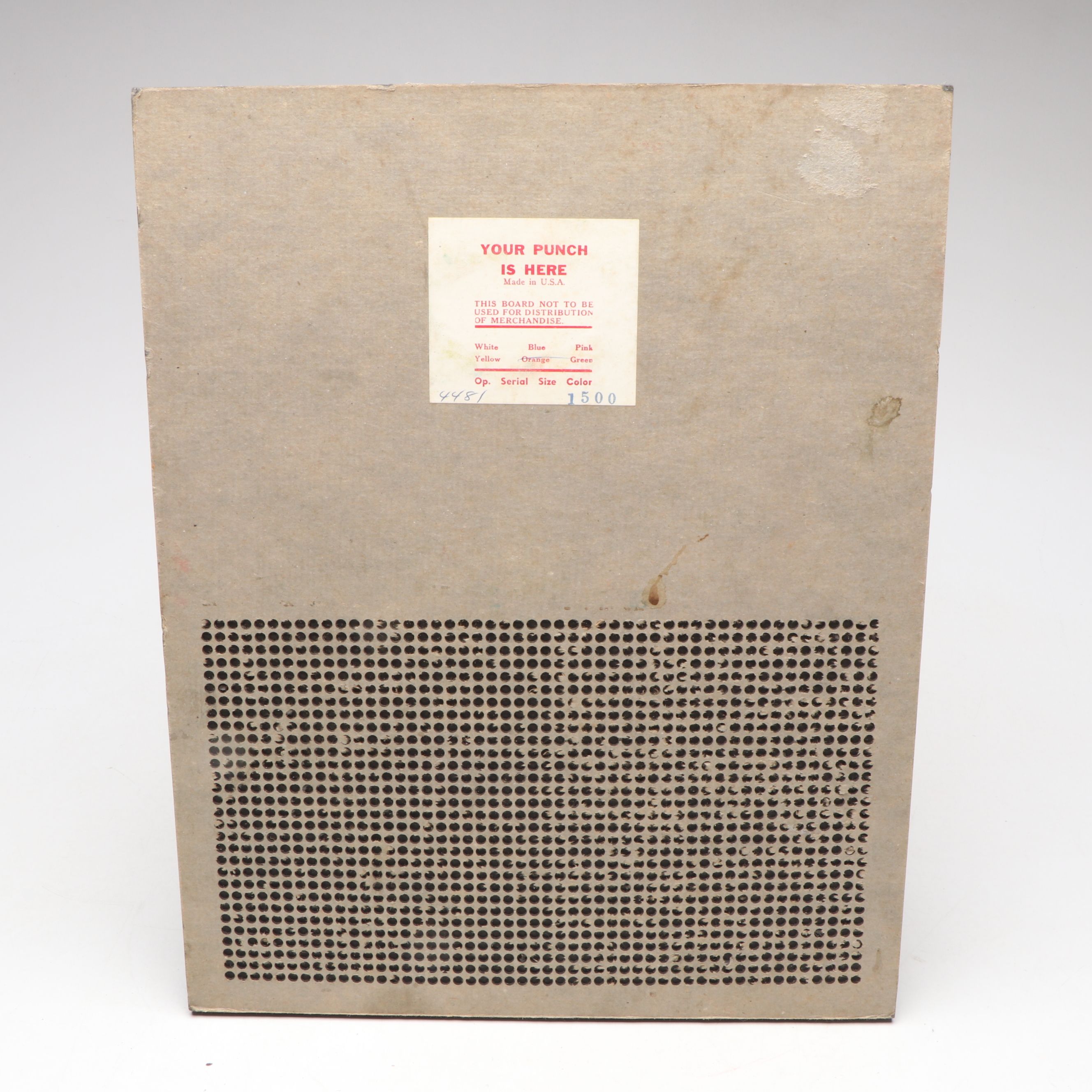 Big Bill's, Dime King and Spotlight Punchboards, Early to Mid-20th C.