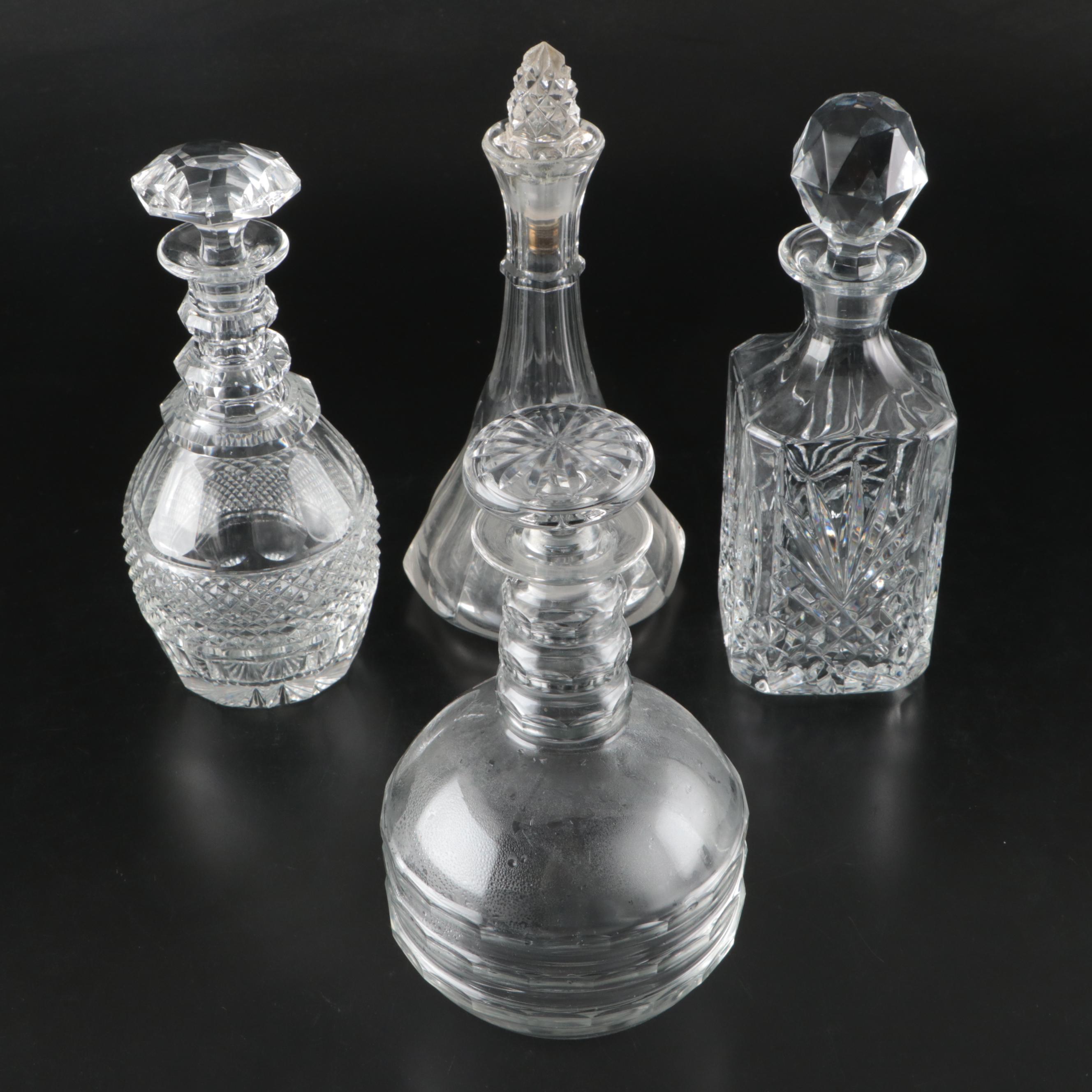 Crystal and Glass Stoppered Decanters