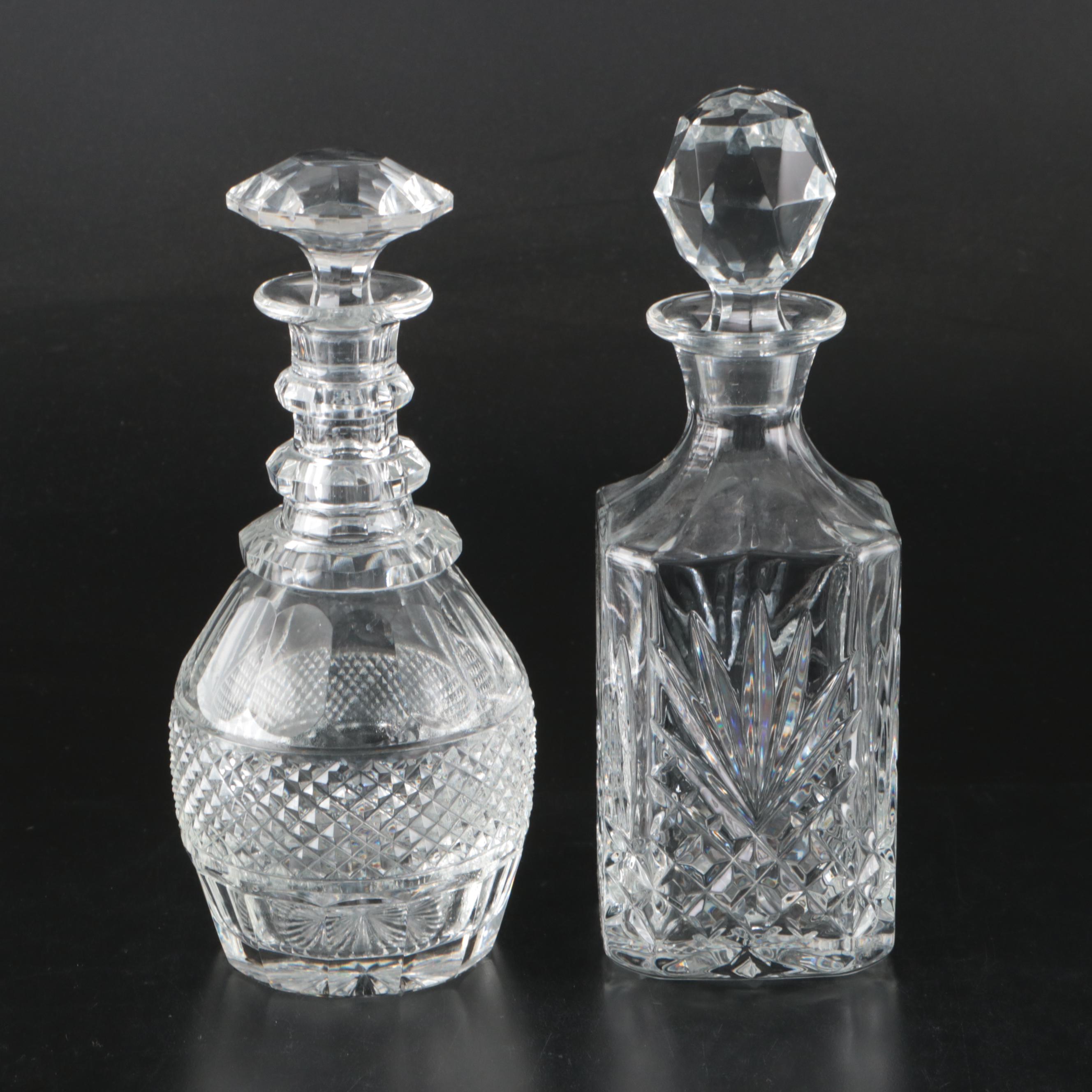 Crystal and Glass Stoppered Decanters