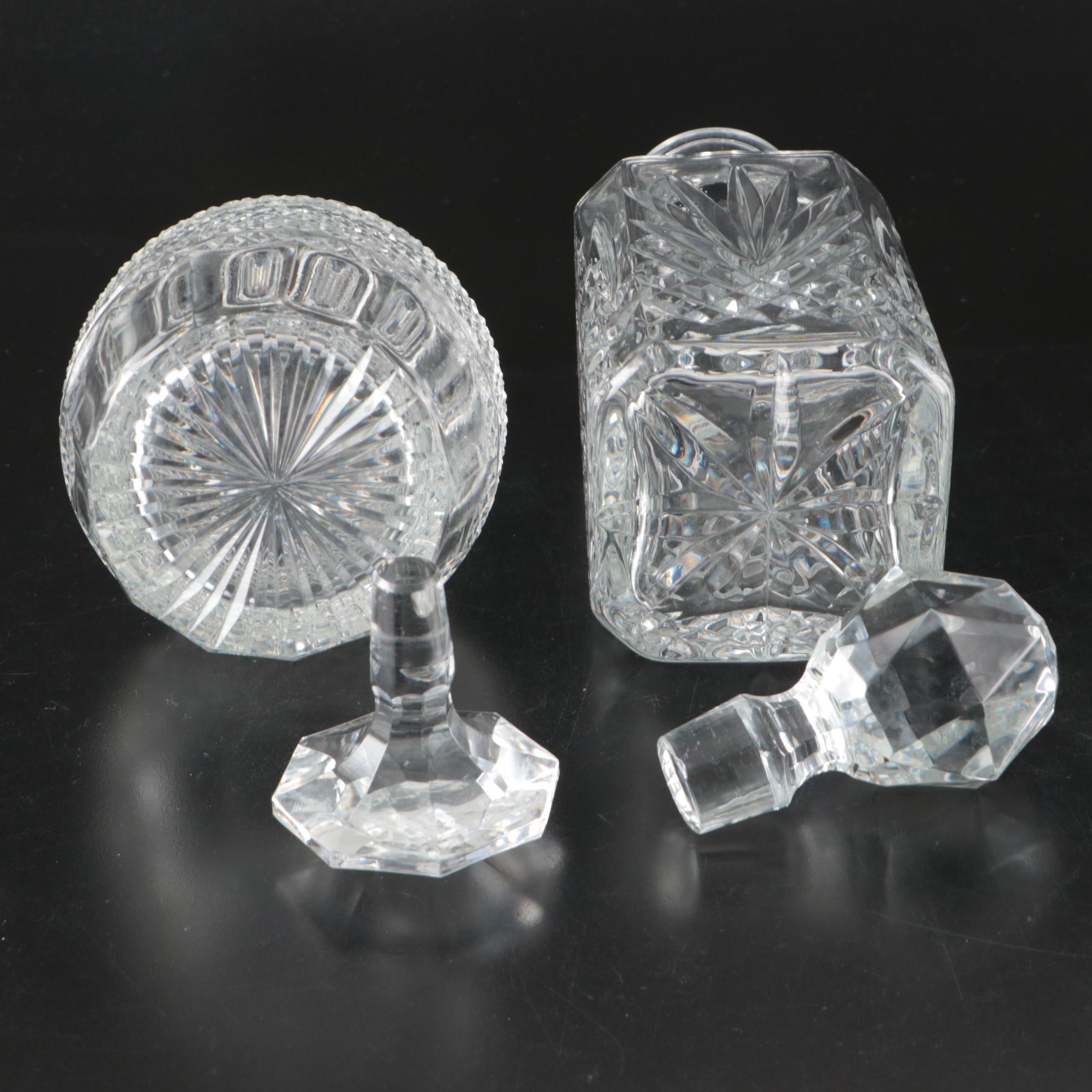Crystal and Glass Stoppered Decanters