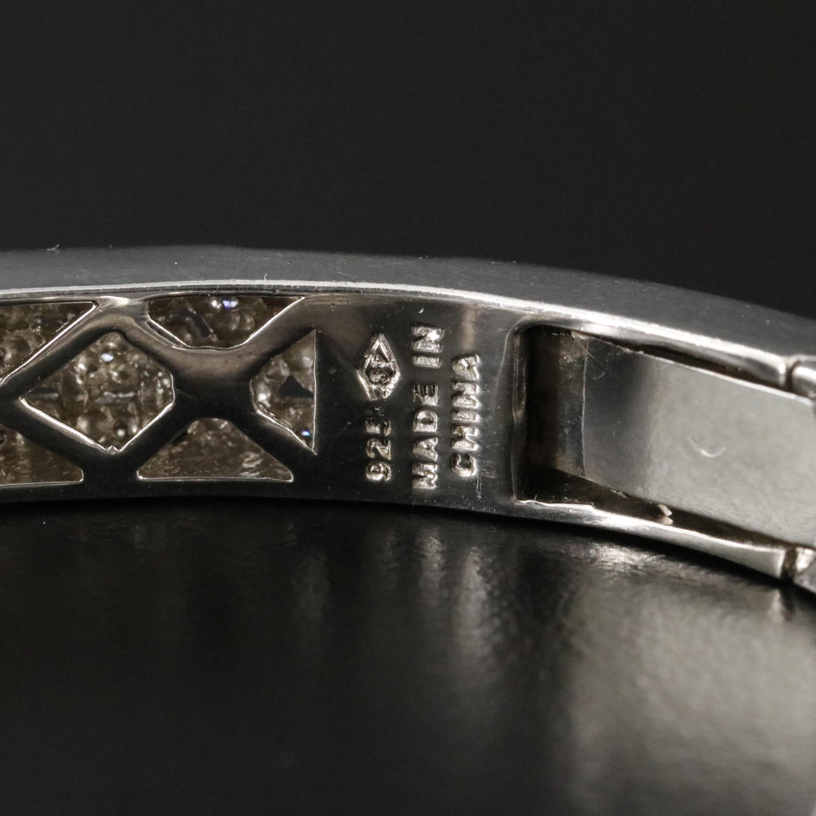 Sterling Diamond Cuff Bracelet