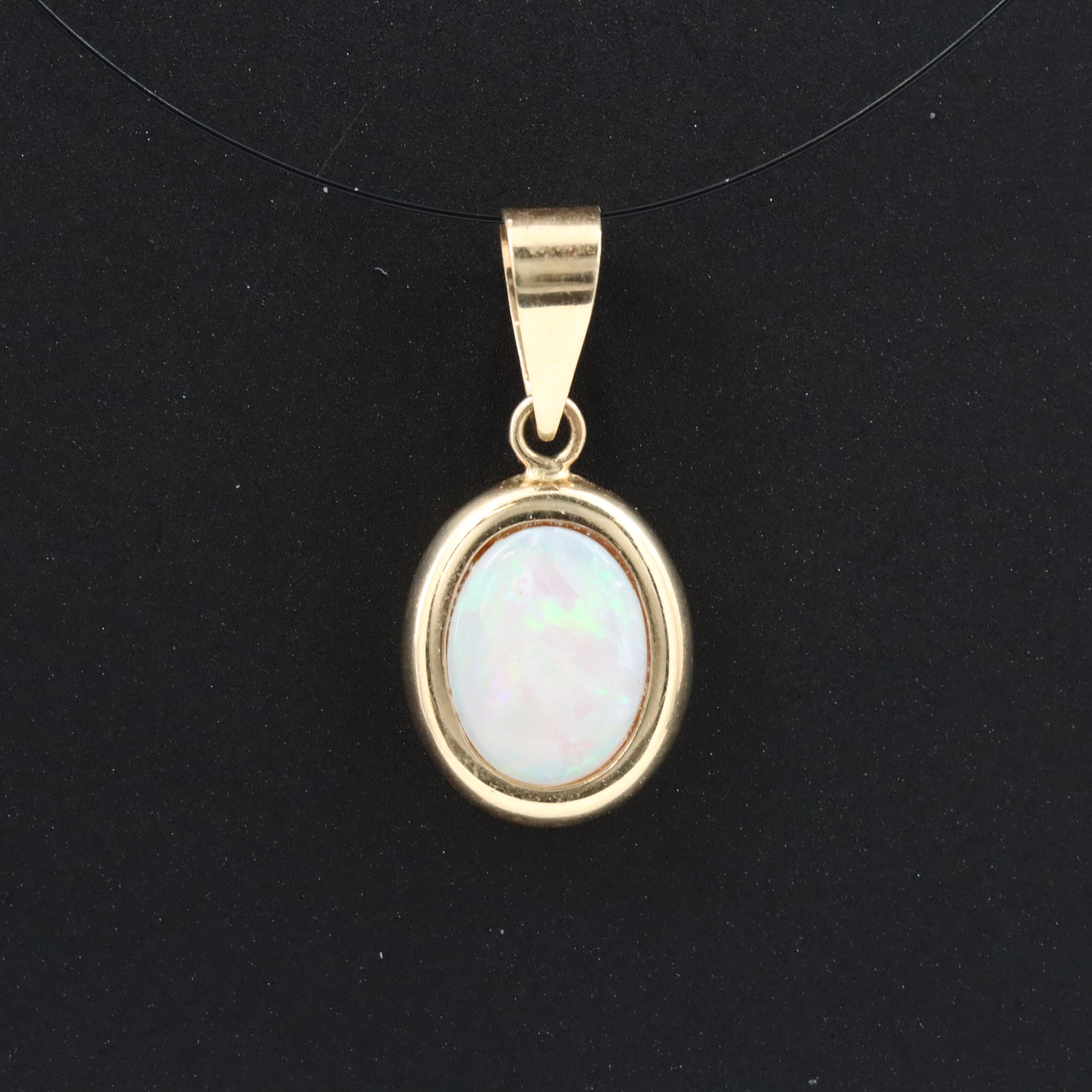 14K Opal Pendant