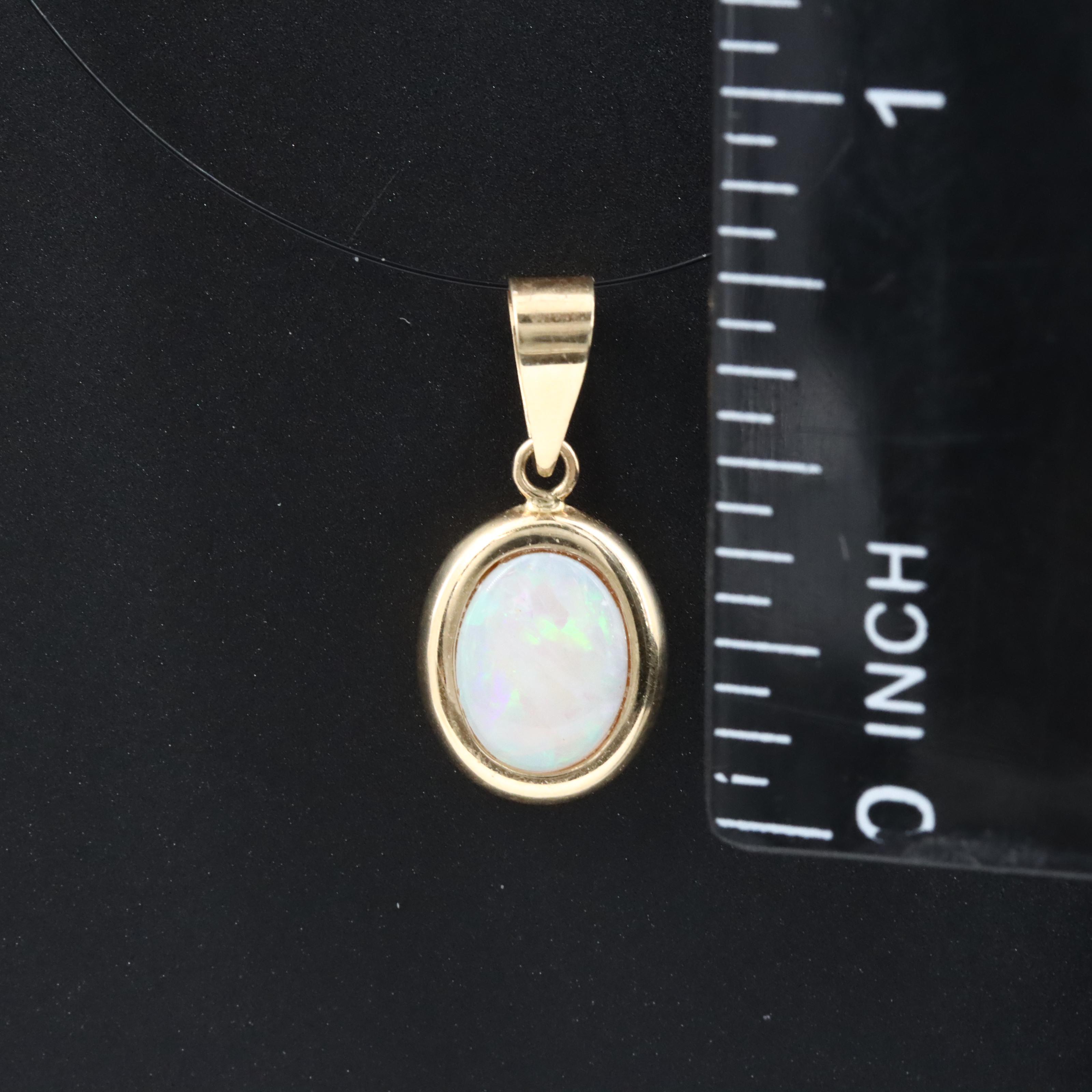 14K Opal Pendant