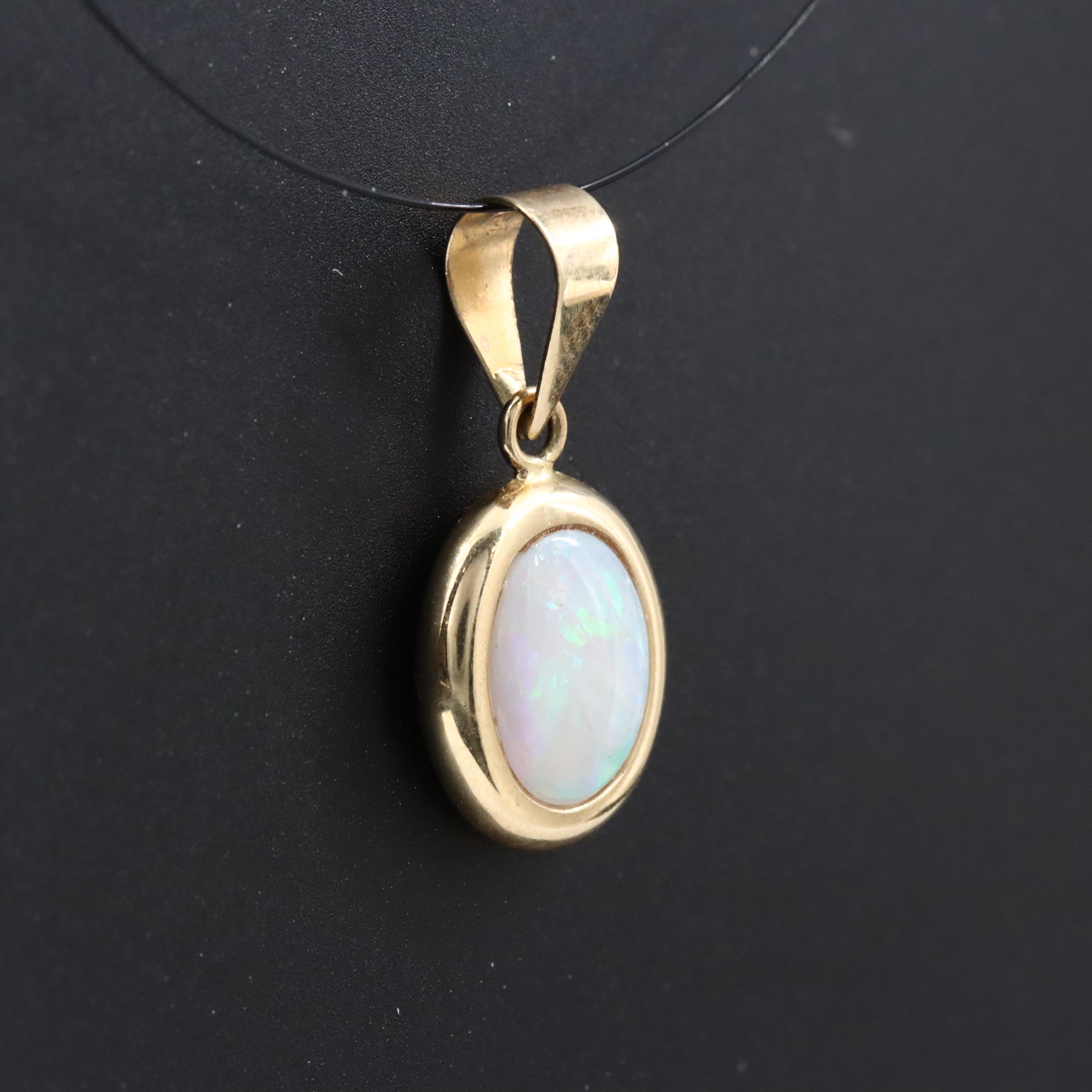 14K Opal Pendant