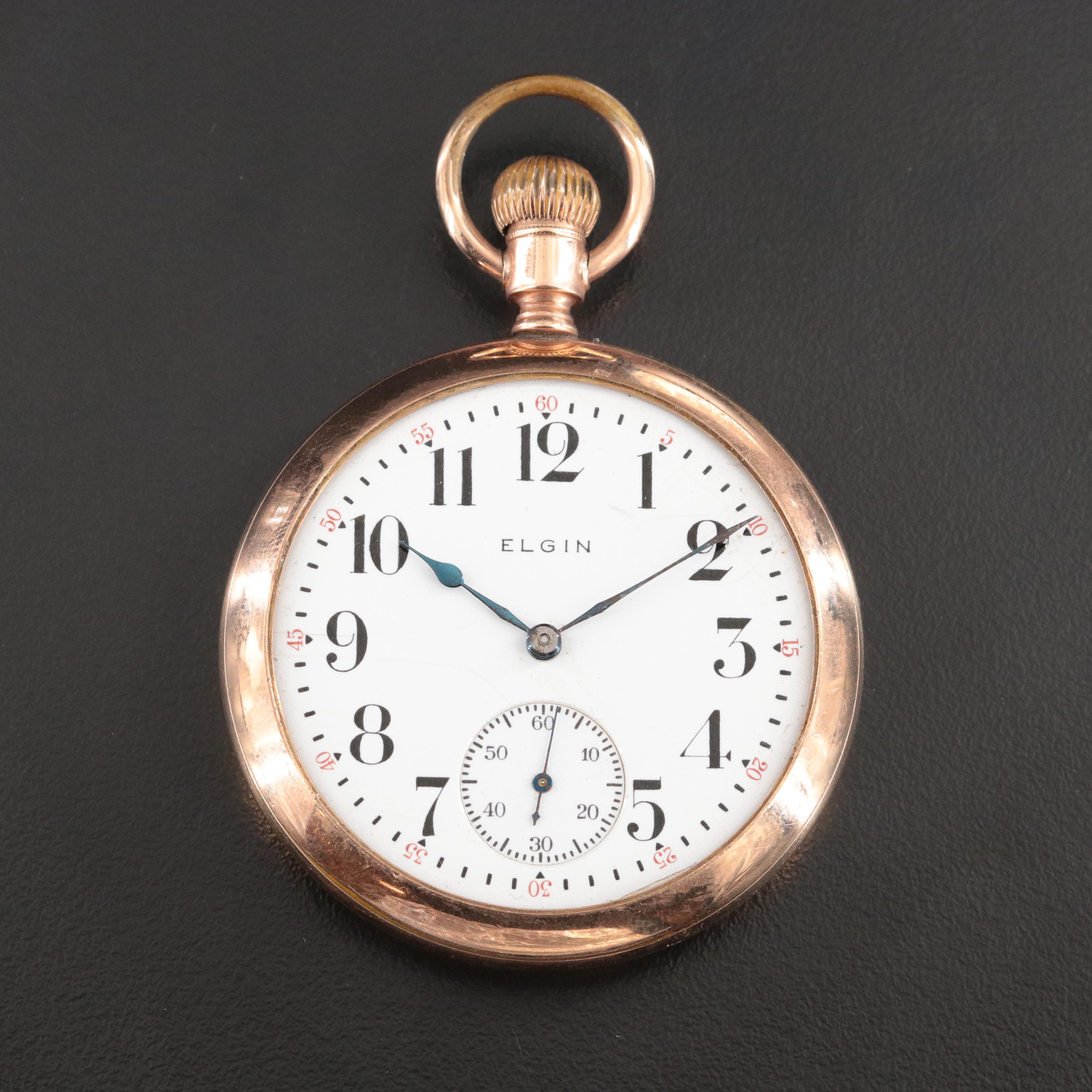 1914 Elgin Gold Filled Pocket Watch