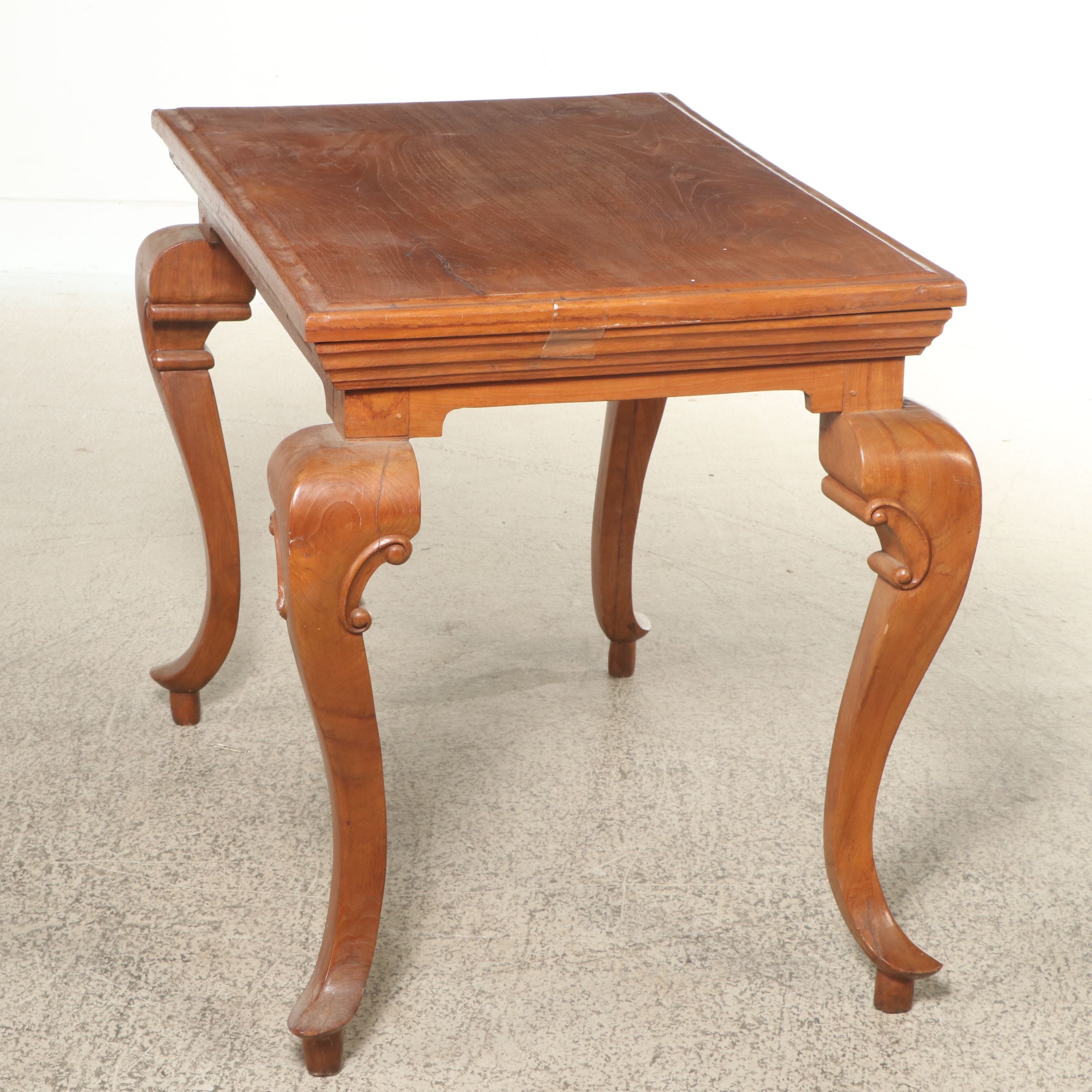 Anglo-Indian Teak Single-Drawer Writing Table