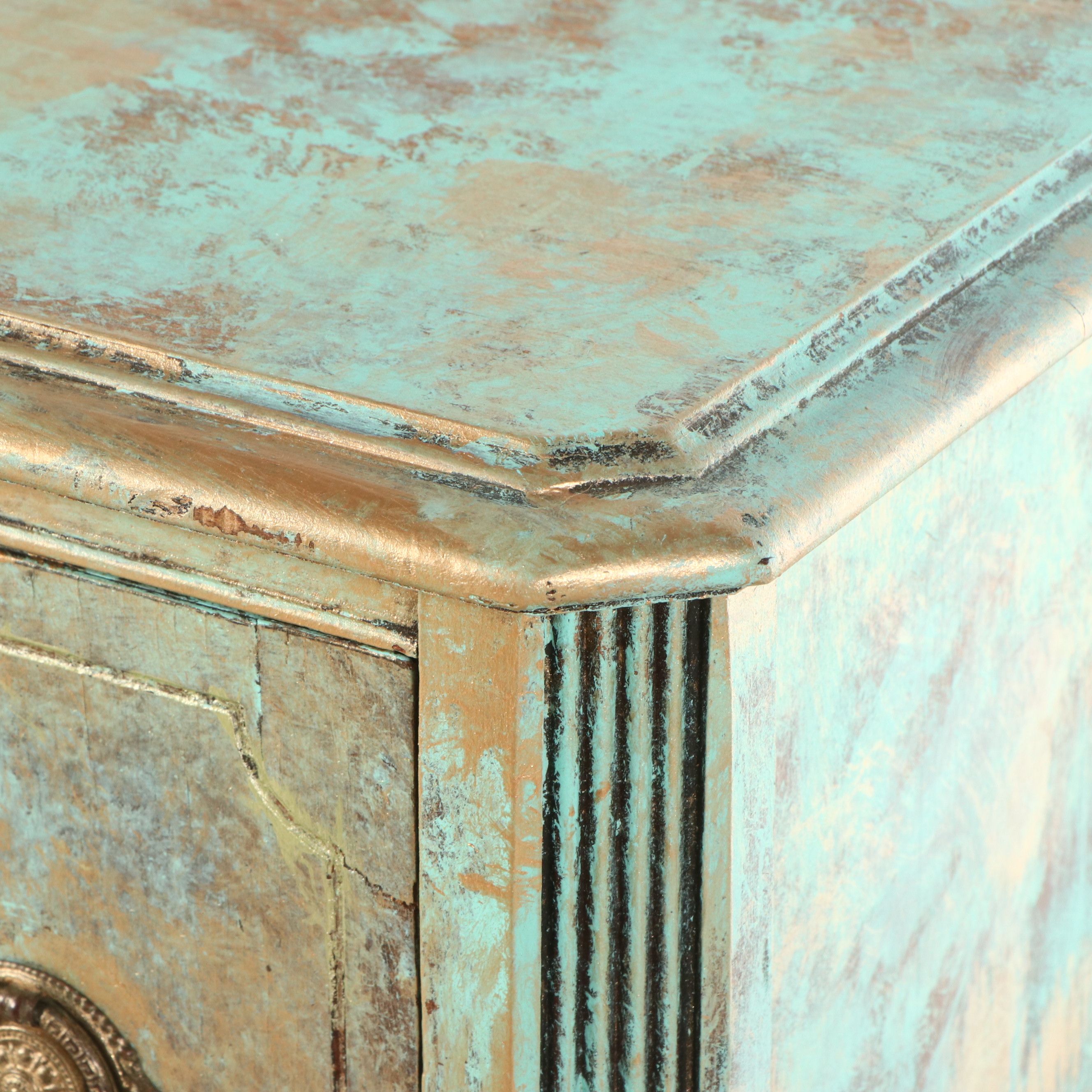 Art Deco Style Painted Decorated Chest of Drawers, Early to Mid-20th Century