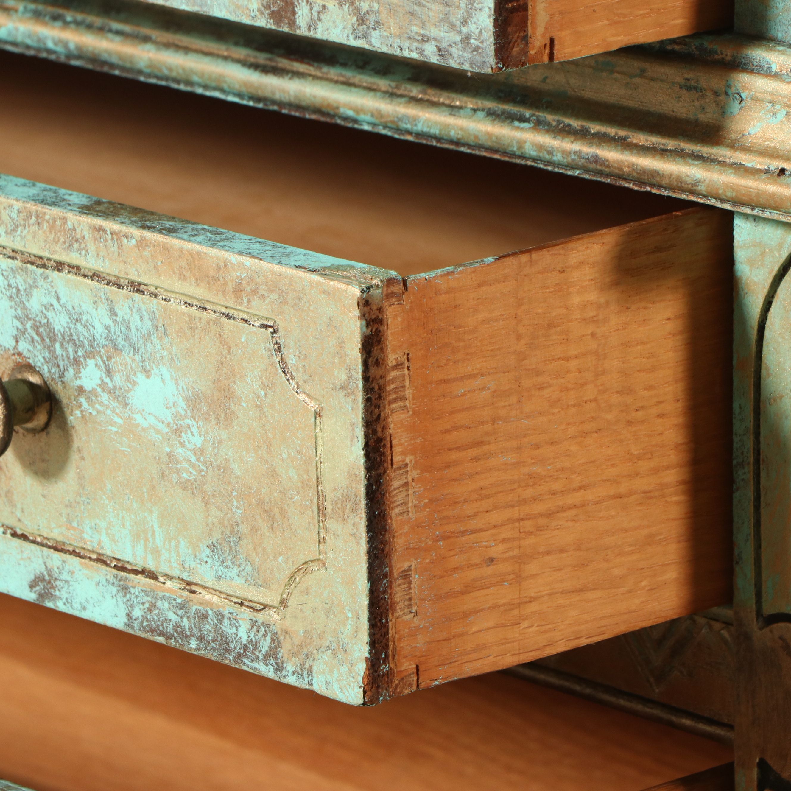 Art Deco Style Painted Decorated Chest of Drawers, Early to Mid-20th Century
