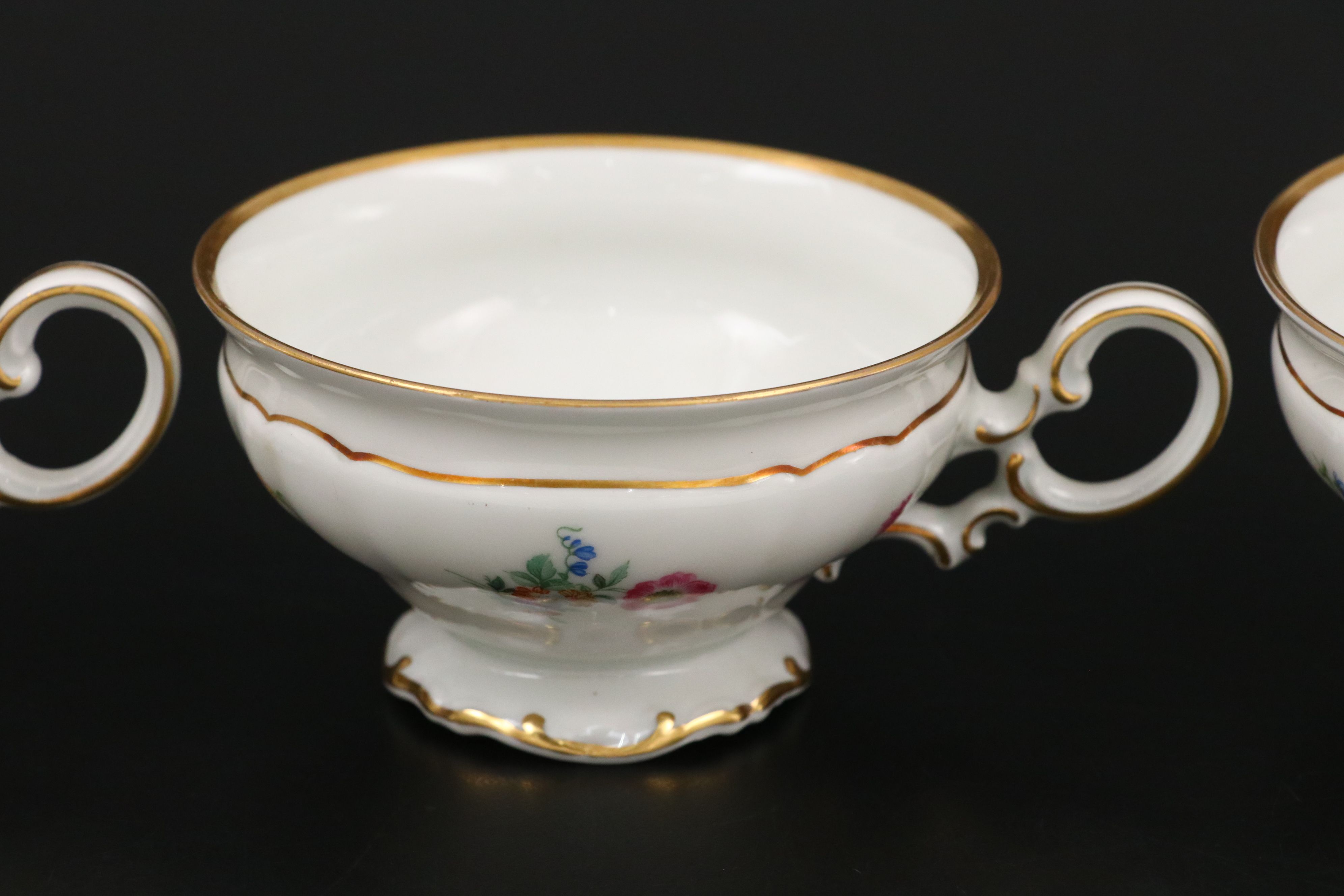 Hutschenreuther "Mayfair" Gilt Porcelain Dinnerware and Platter