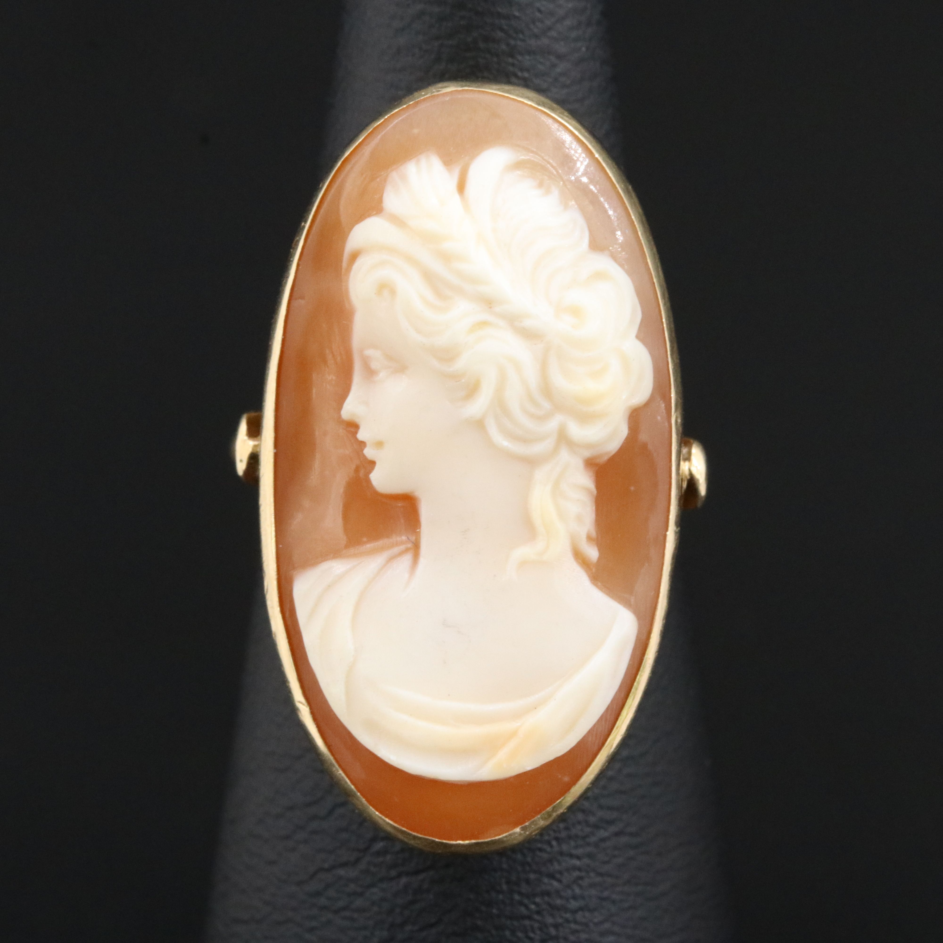 14K Shell Cameo Ring