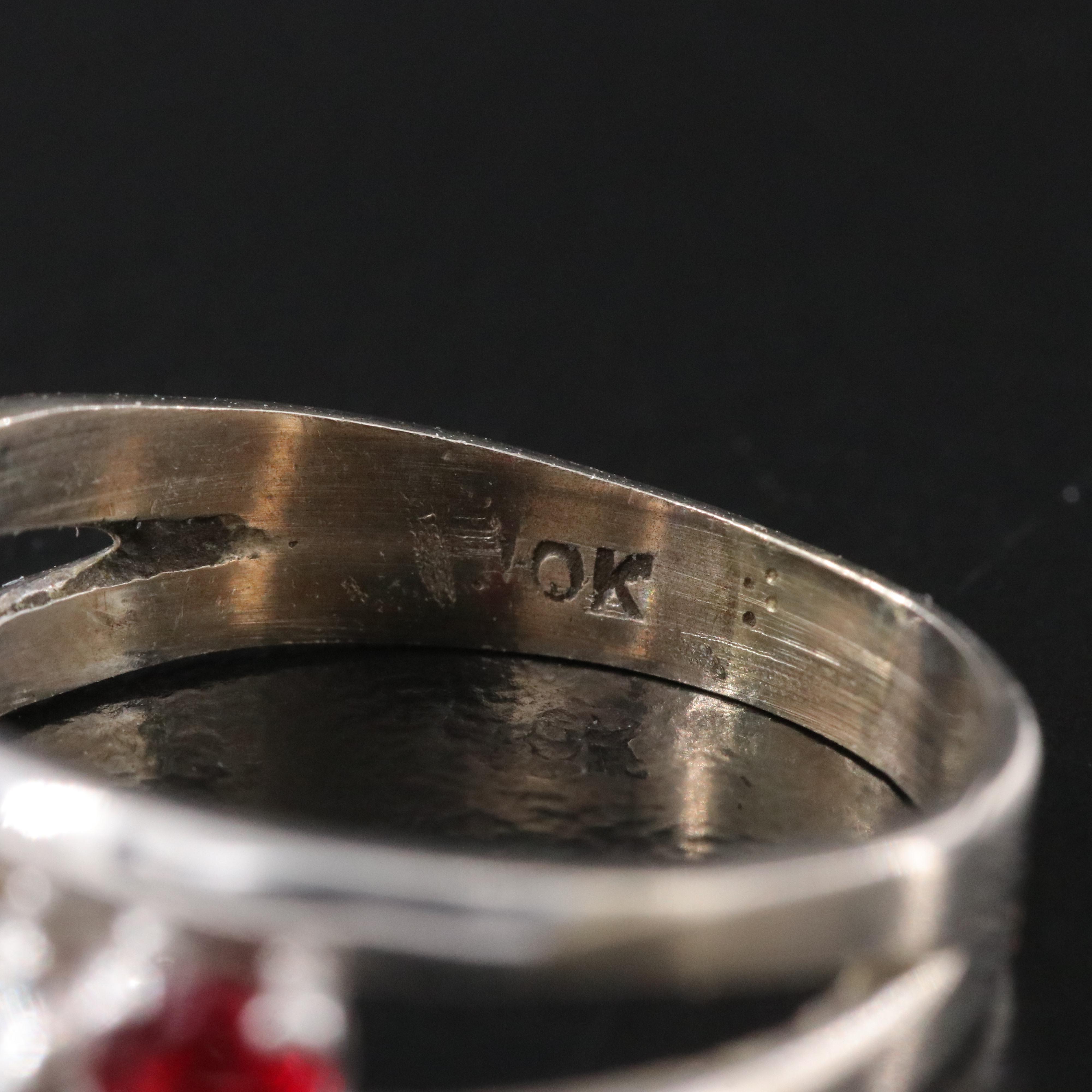 10K Ruby, Topaz, and Sapphire Ring