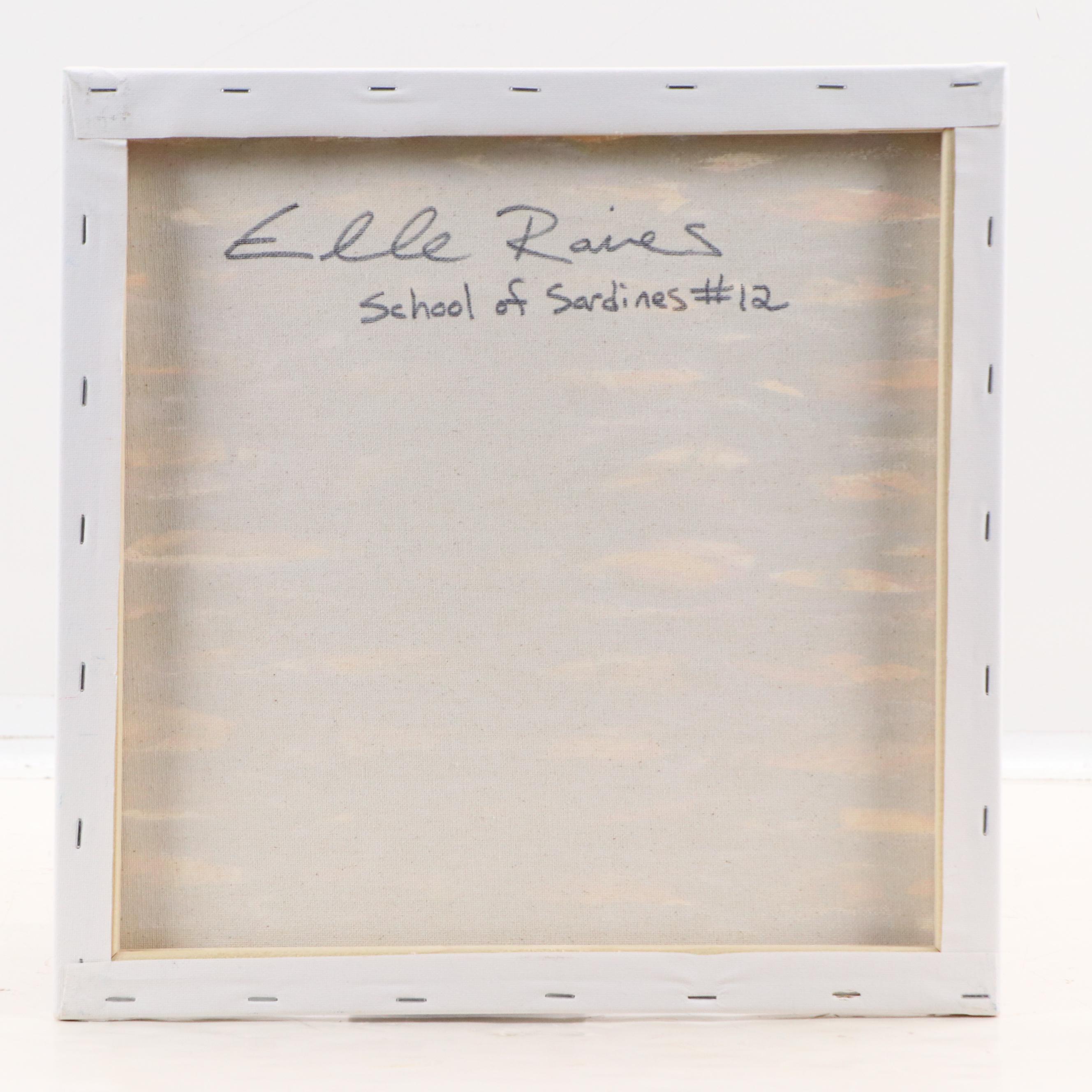 Elle Raines Modern Acrylic Painting "Sardines," 21st Century