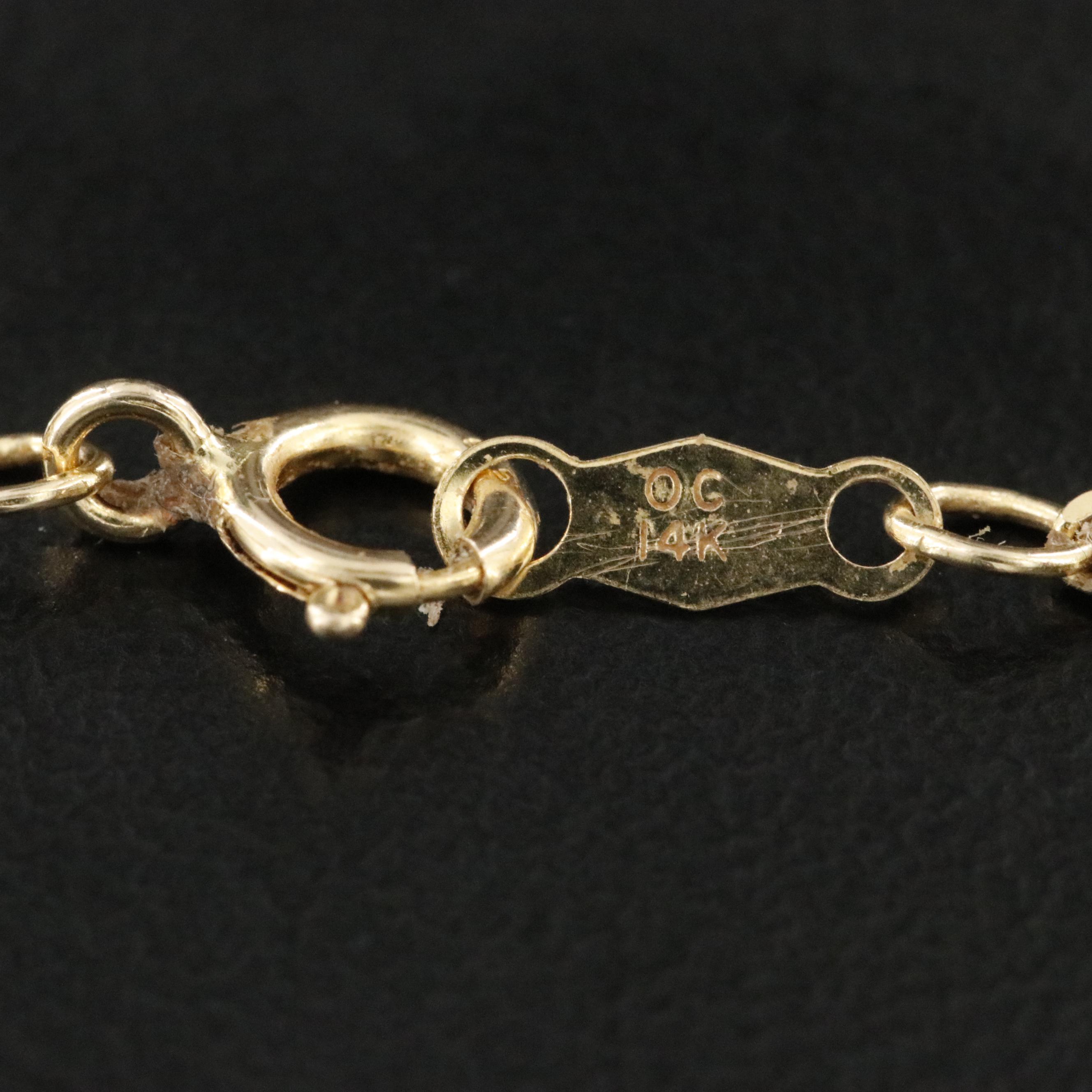 14K Pearl Station Necklace