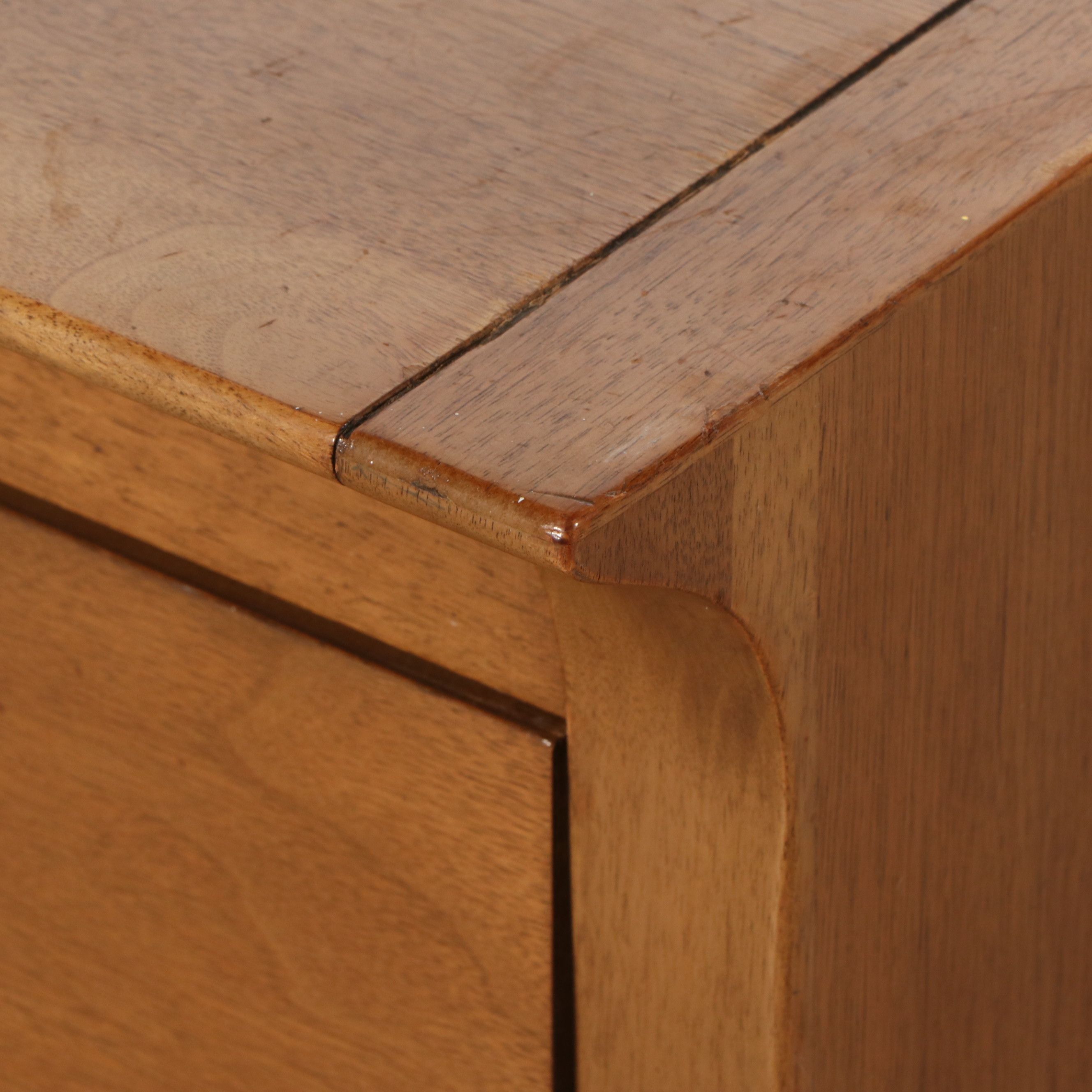 Drexel "Profile" Mid Century Modern Walnut Chest on Chest and Nightstand