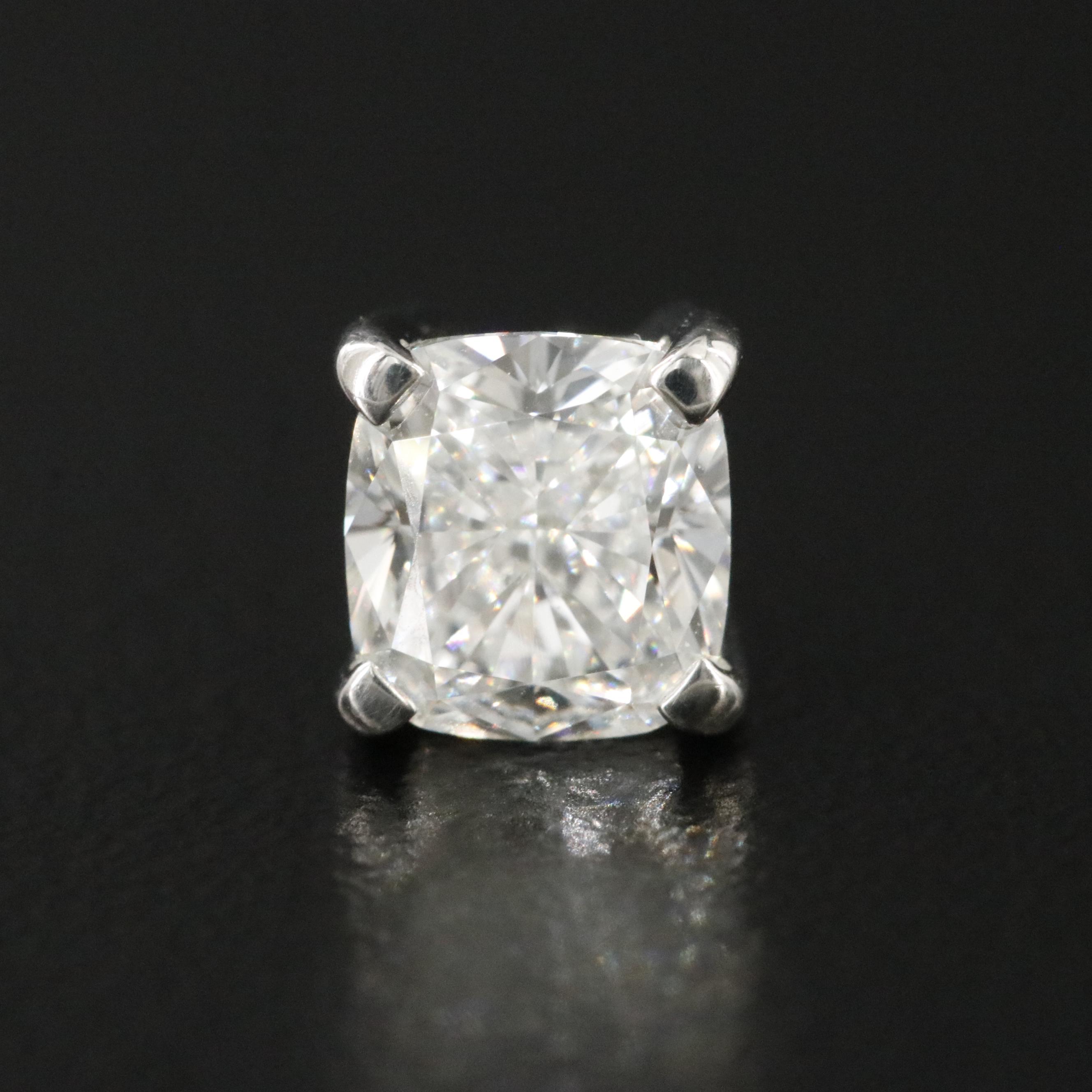 Platinum 2.00 CTW Diamond Stud Earrings with GIA Reports