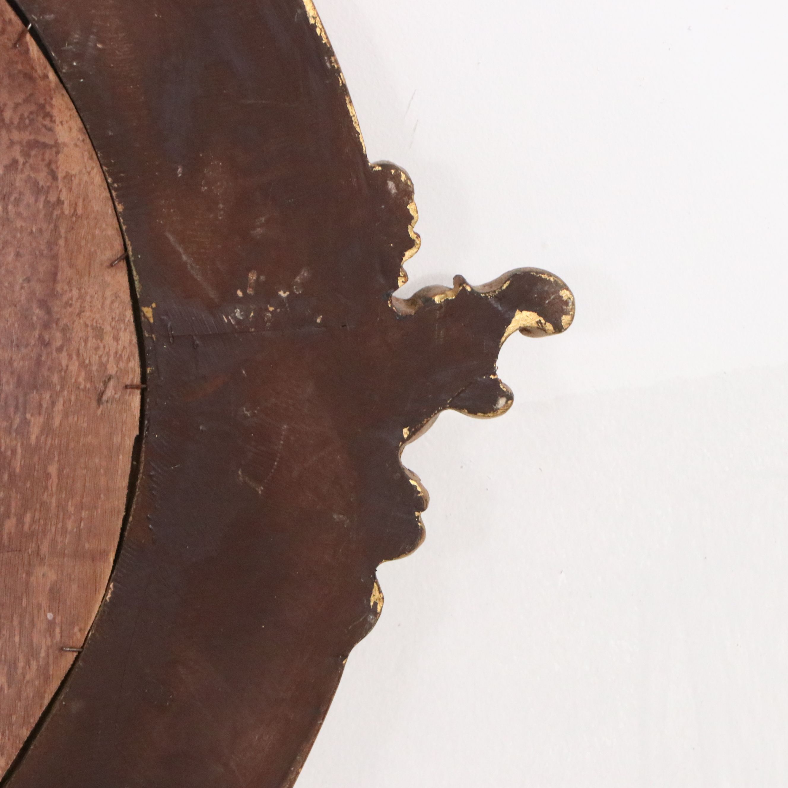 French Louis XVI Style Carved Giltwood Oval Wall Mirror, Late 19th/Early 20th C.