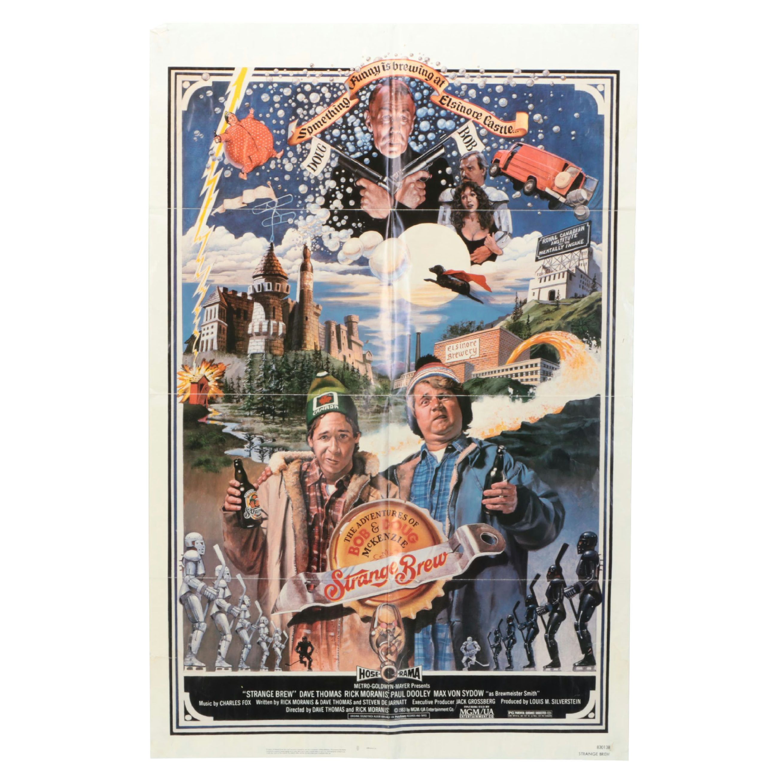 MGM "The Adventures of Bob & Doug McKenzie: Strange Brew" Movie Poster, 1983