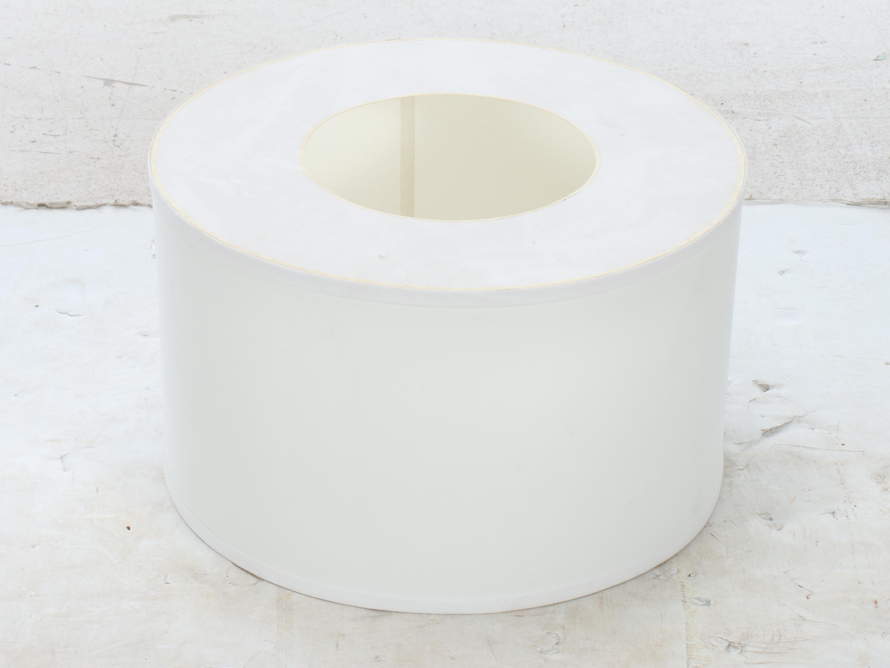 Mid Century Modern Style Wood Side Table with Attached Lamp