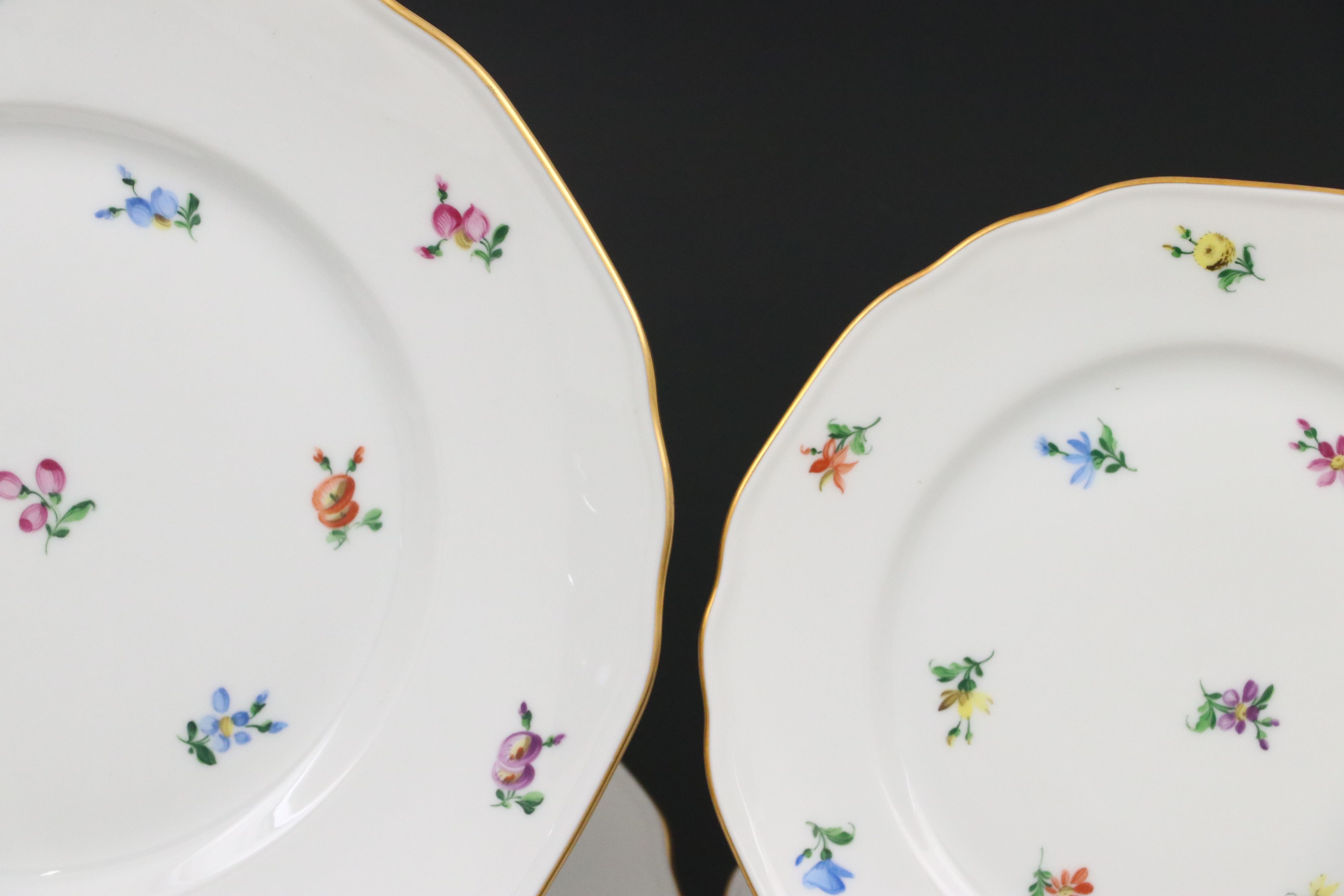 Augarten Gold Gilt Floral Porcelain Dinnerware