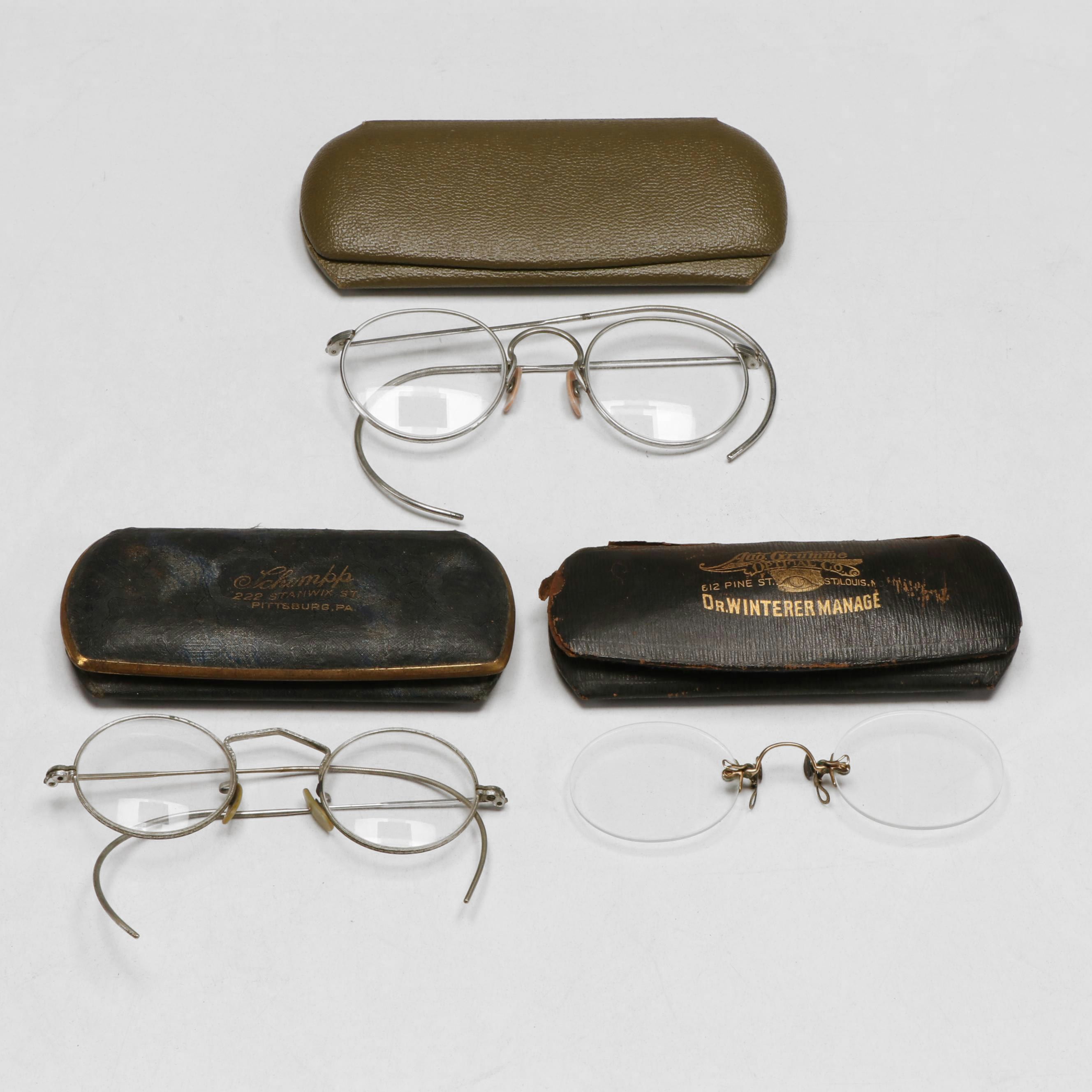 Aug. Grumme Optical Co. and More Vintage Eyewear with Cases
