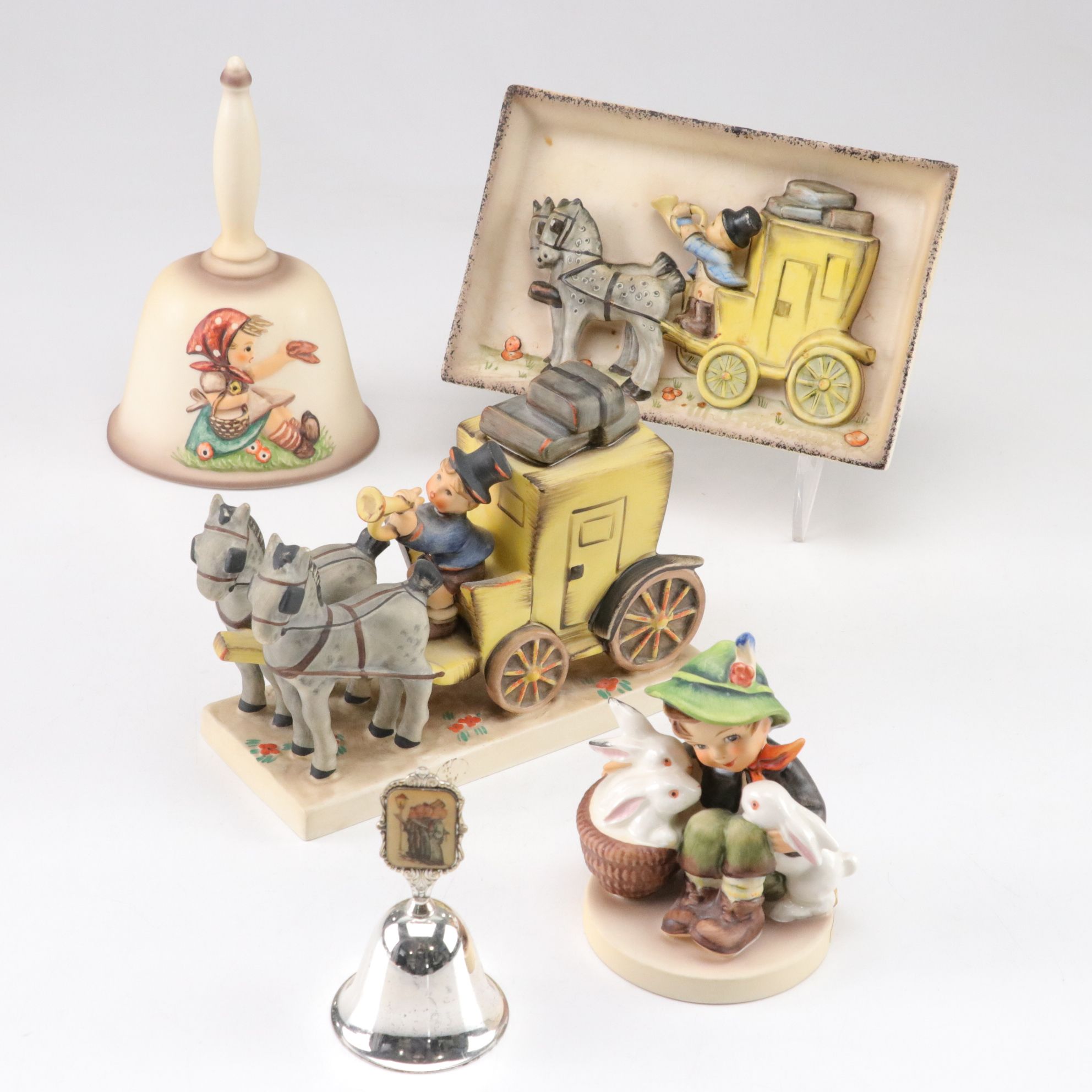 Goebel "The Mail is Here" Figurine & Wall Plaque, Bells & More Hummel Porcelain