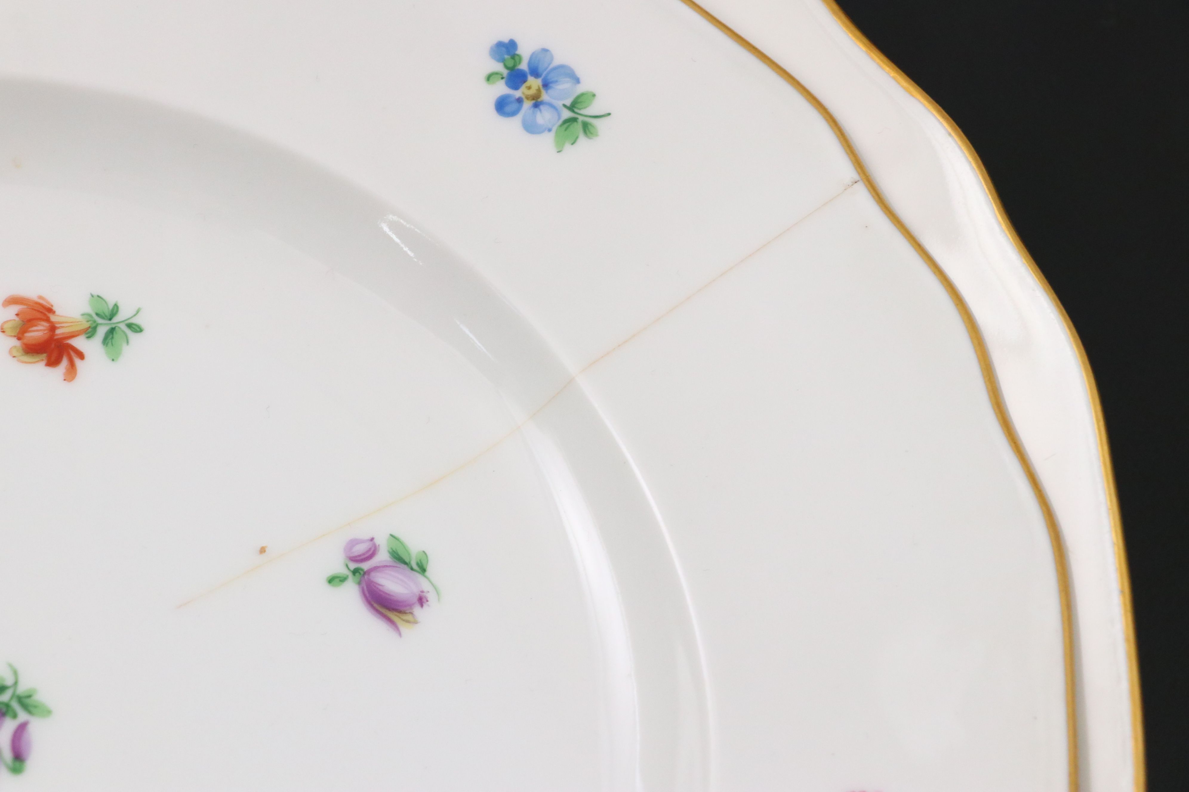 Augarten Gold Gilt Floral Porcelain Dinnerware