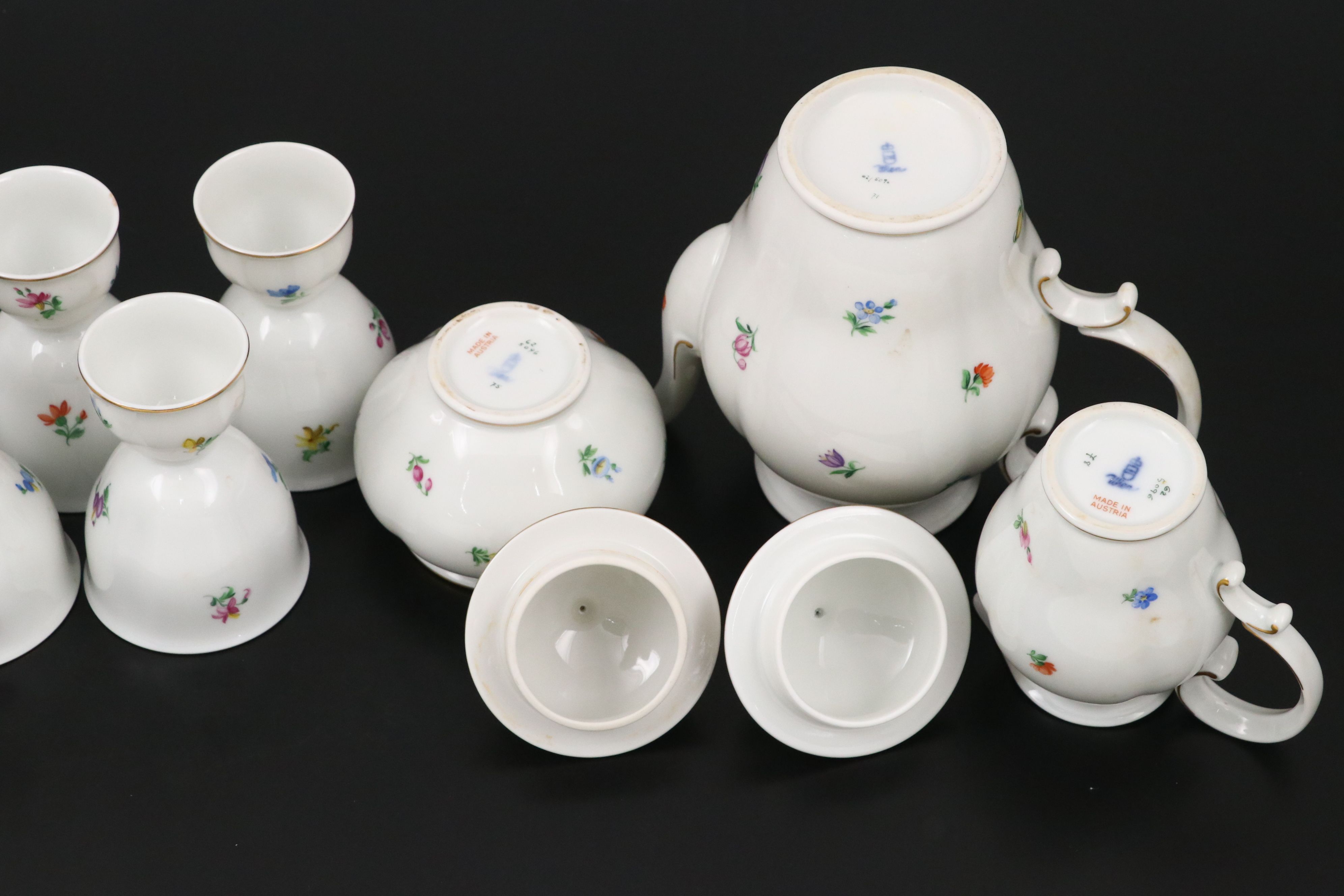 Augarten Gold Gilt Floral Porcelain Dinnerware