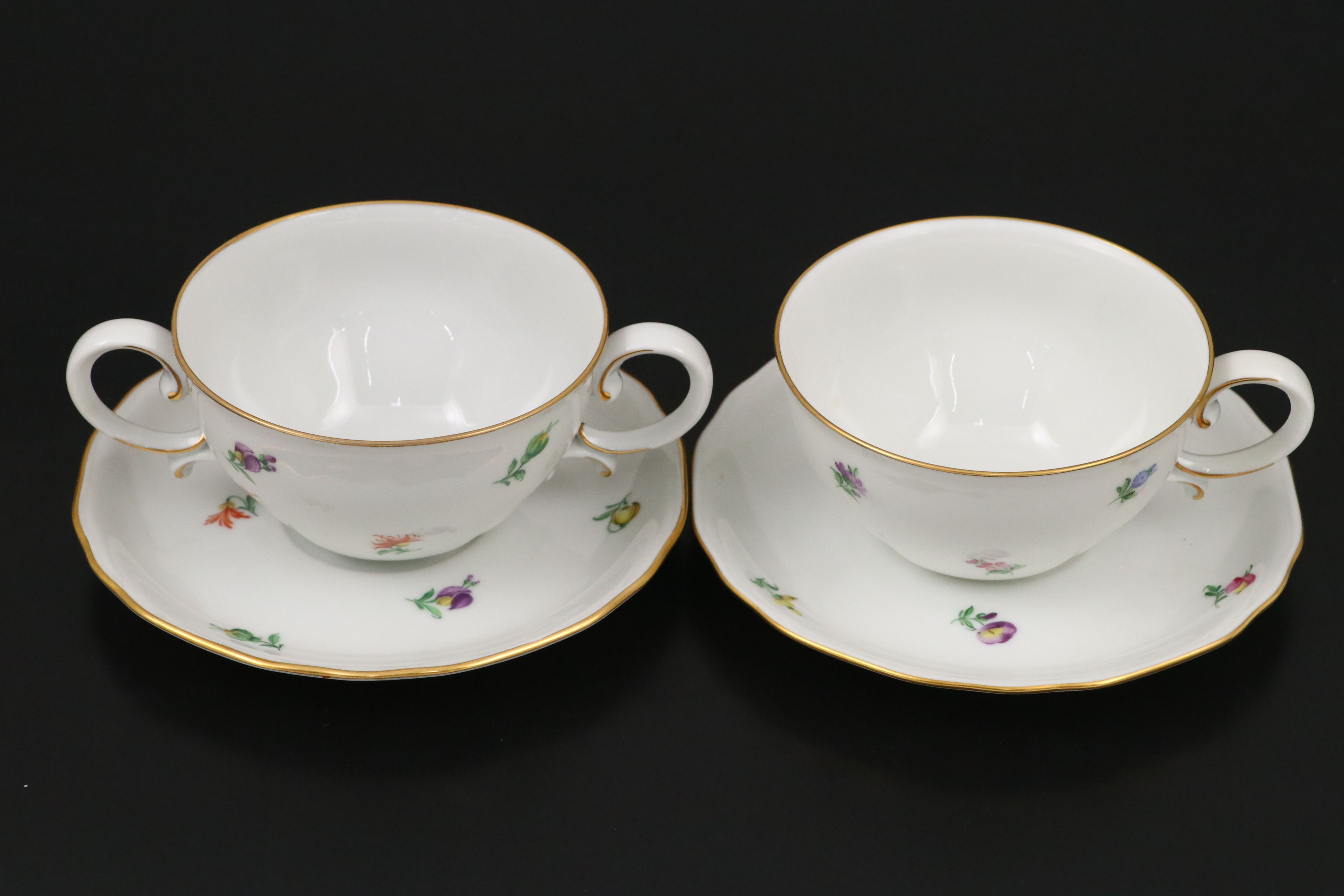 Augarten Gold Gilt Floral Porcelain Dinnerware