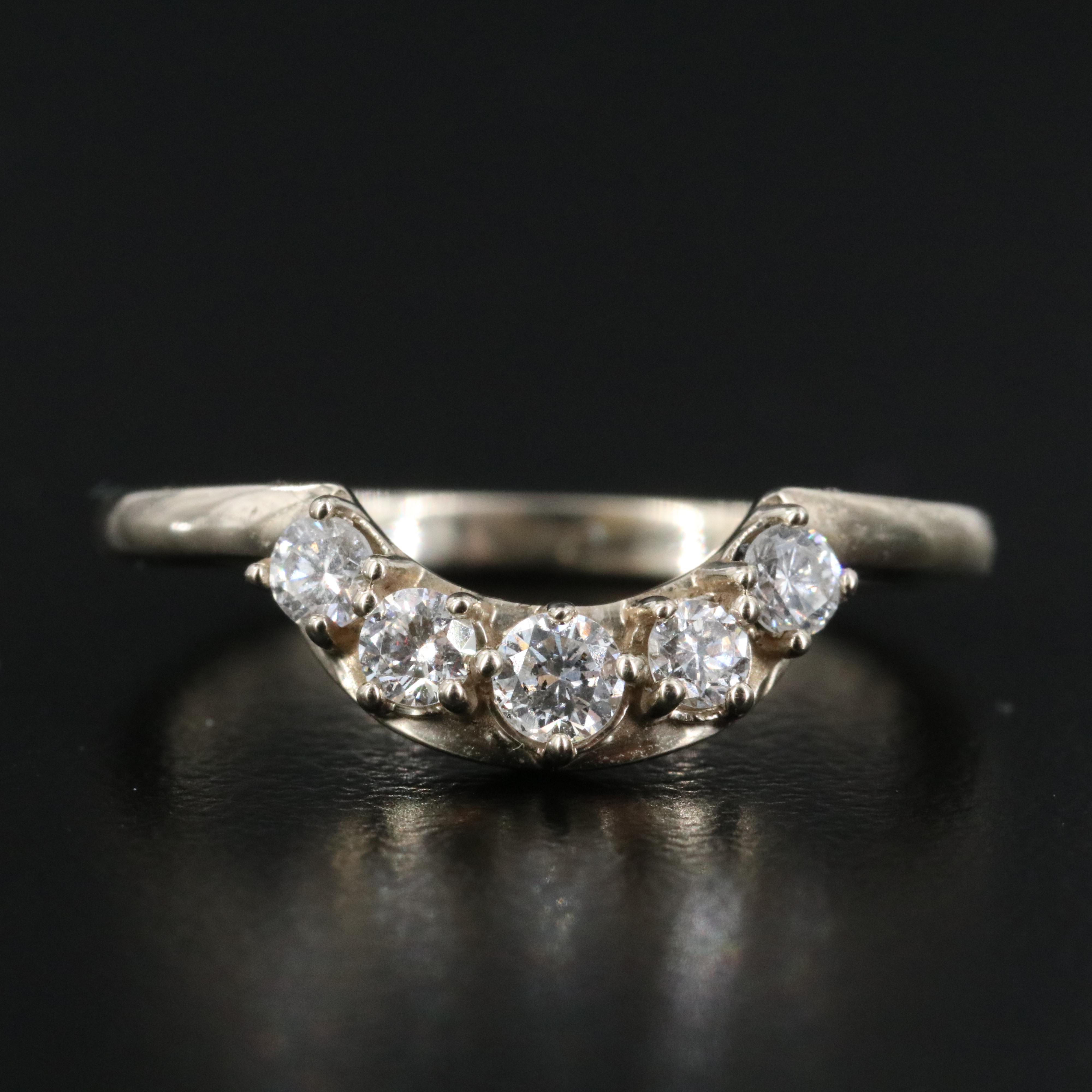 14K 0.34 CTW Diamond Contour Ring