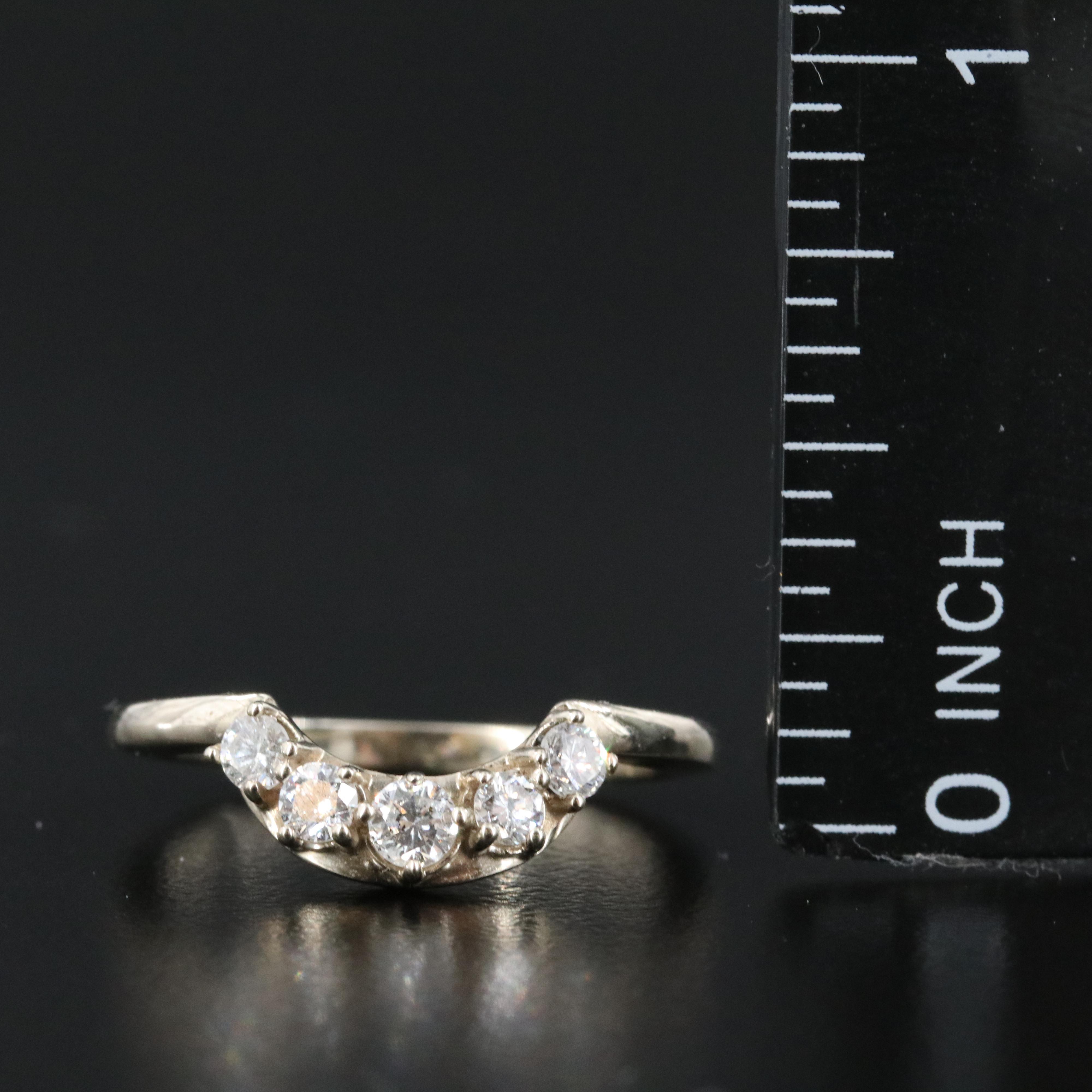 14K 0.34 CTW Diamond Contour Ring