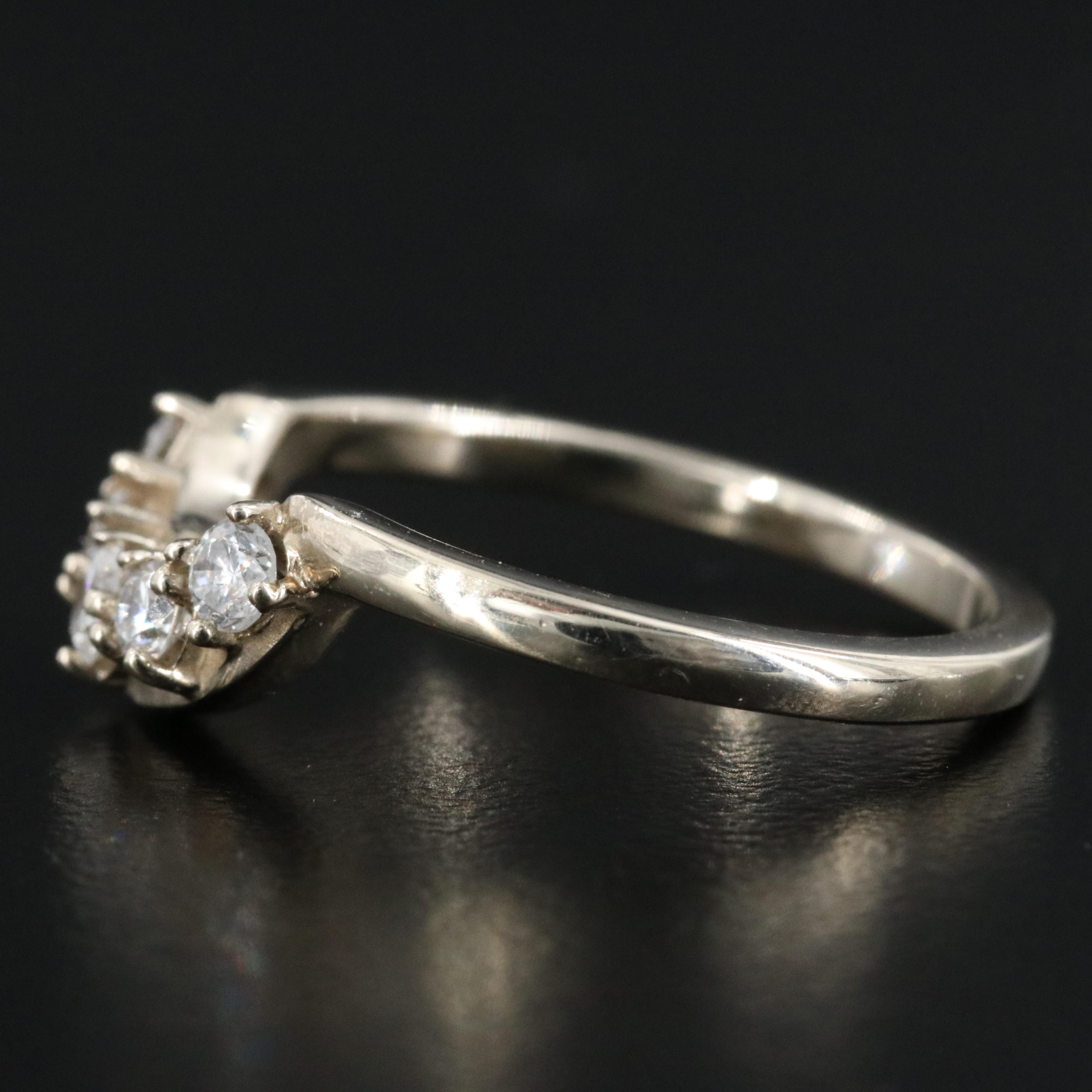 14K 0.34 CTW Diamond Contour Ring