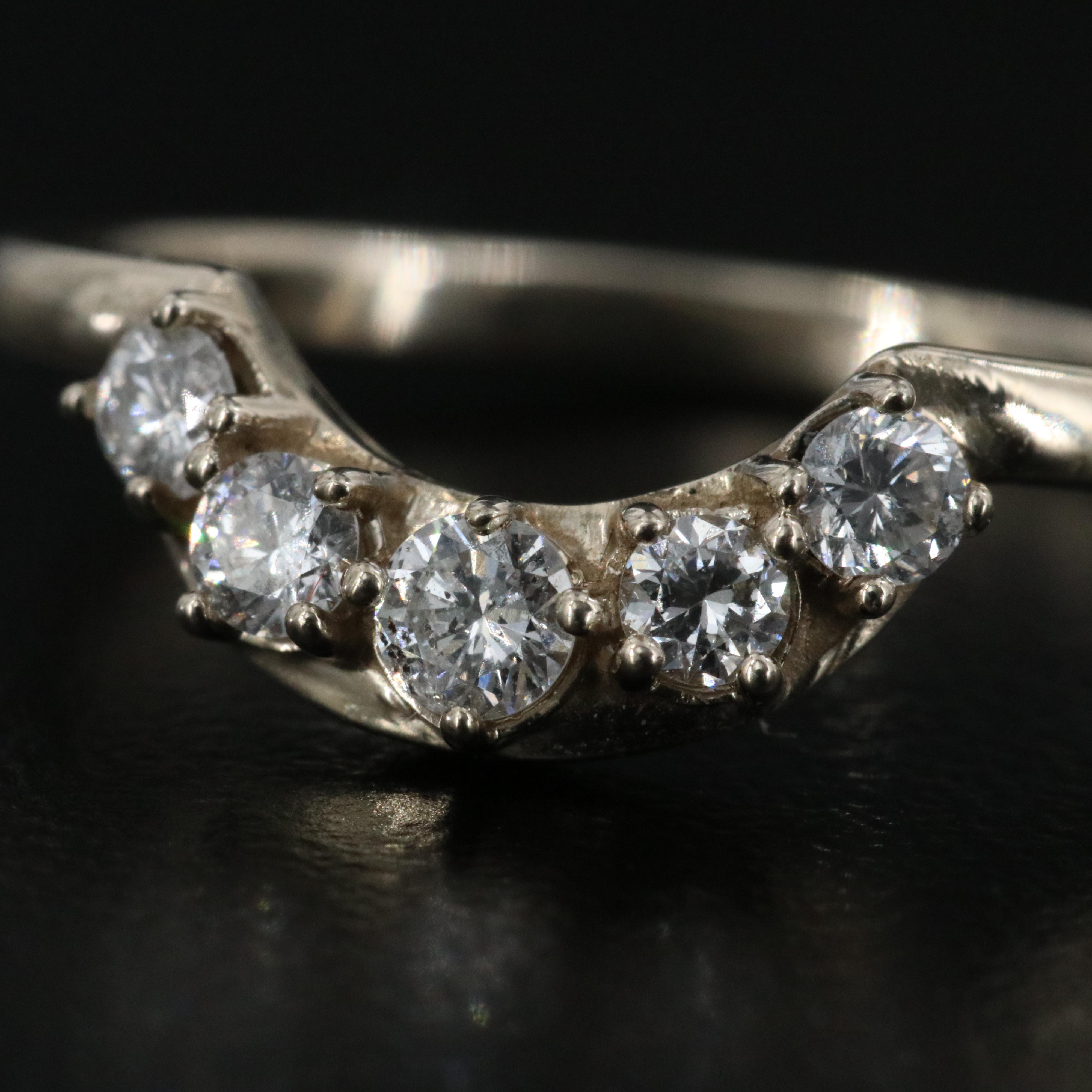 14K 0.34 CTW Diamond Contour Ring
