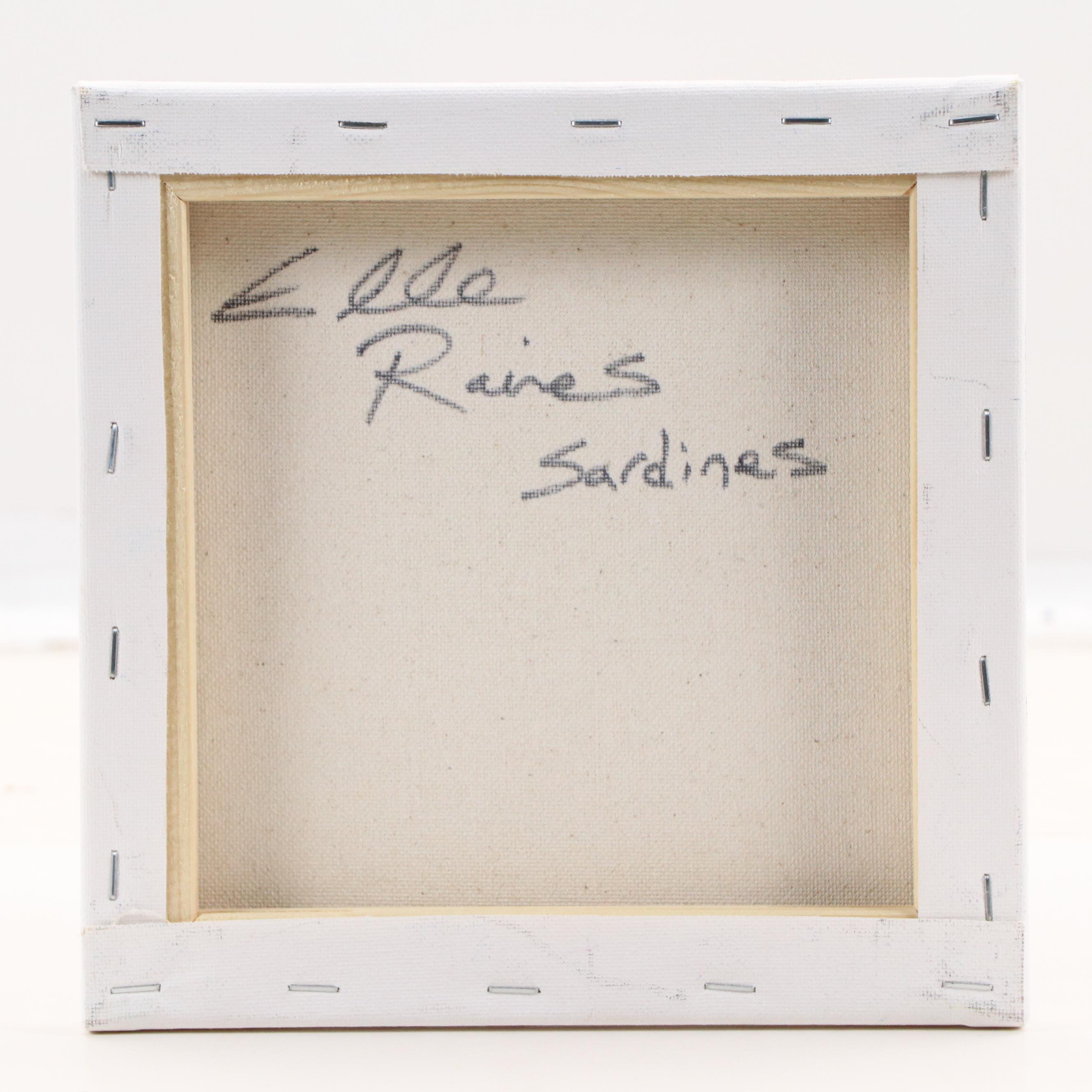 Elle Raines Modern Acrylic Painting "Sardines," 21st Century