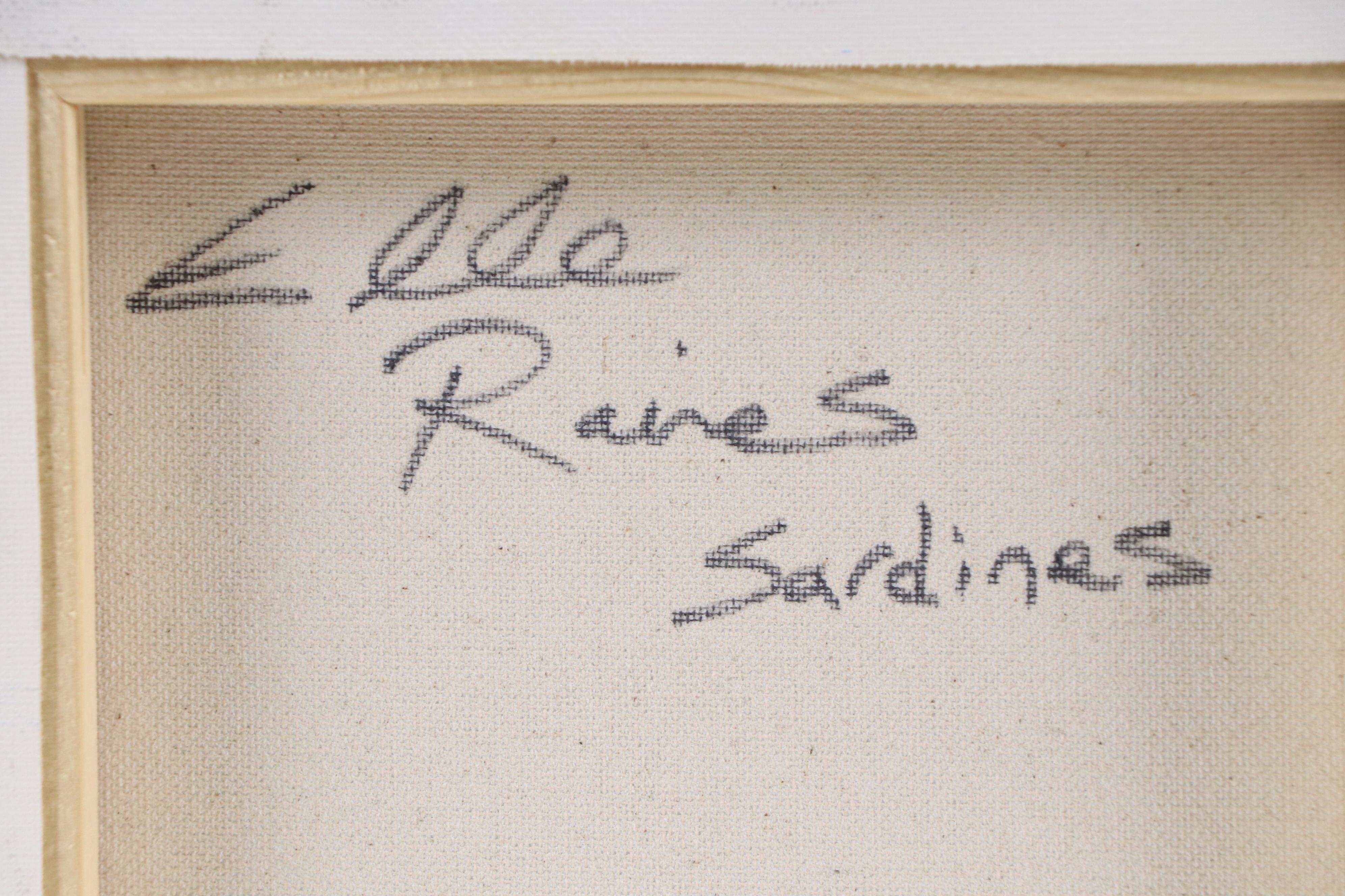 Elle Raines Modern Acrylic Painting "Sardines," 21st Century